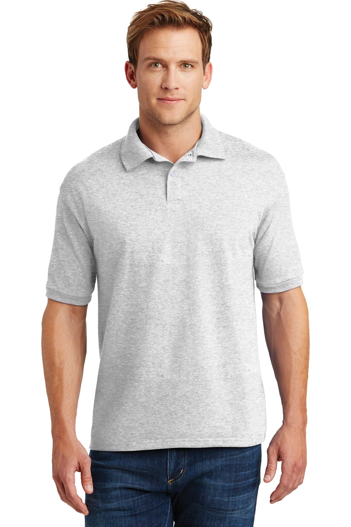 Hanes® EcoSmart® - 5.2-Ounce Jersey Knit Sport Shirt. 054X