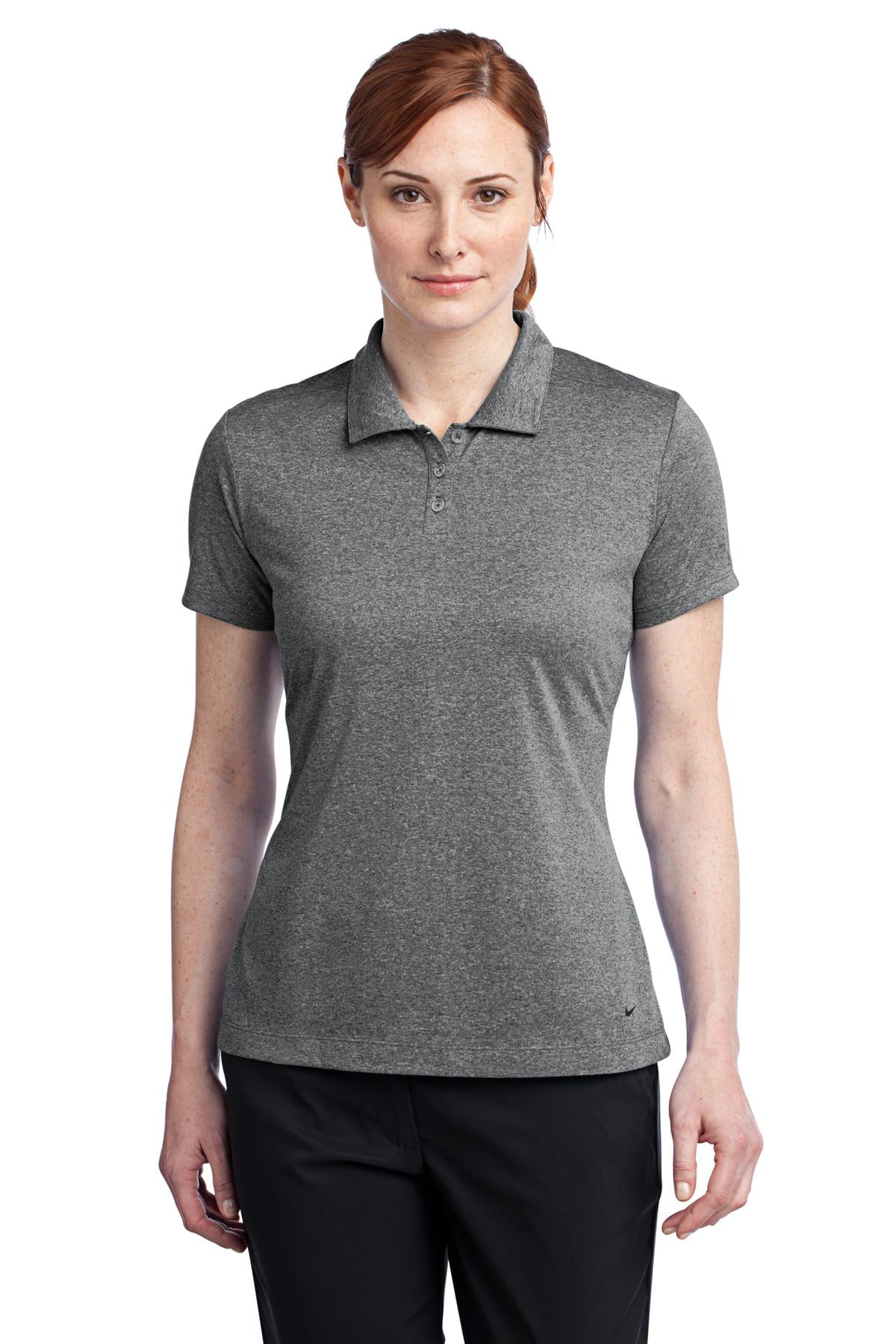 Nike dri fit heather polo sale