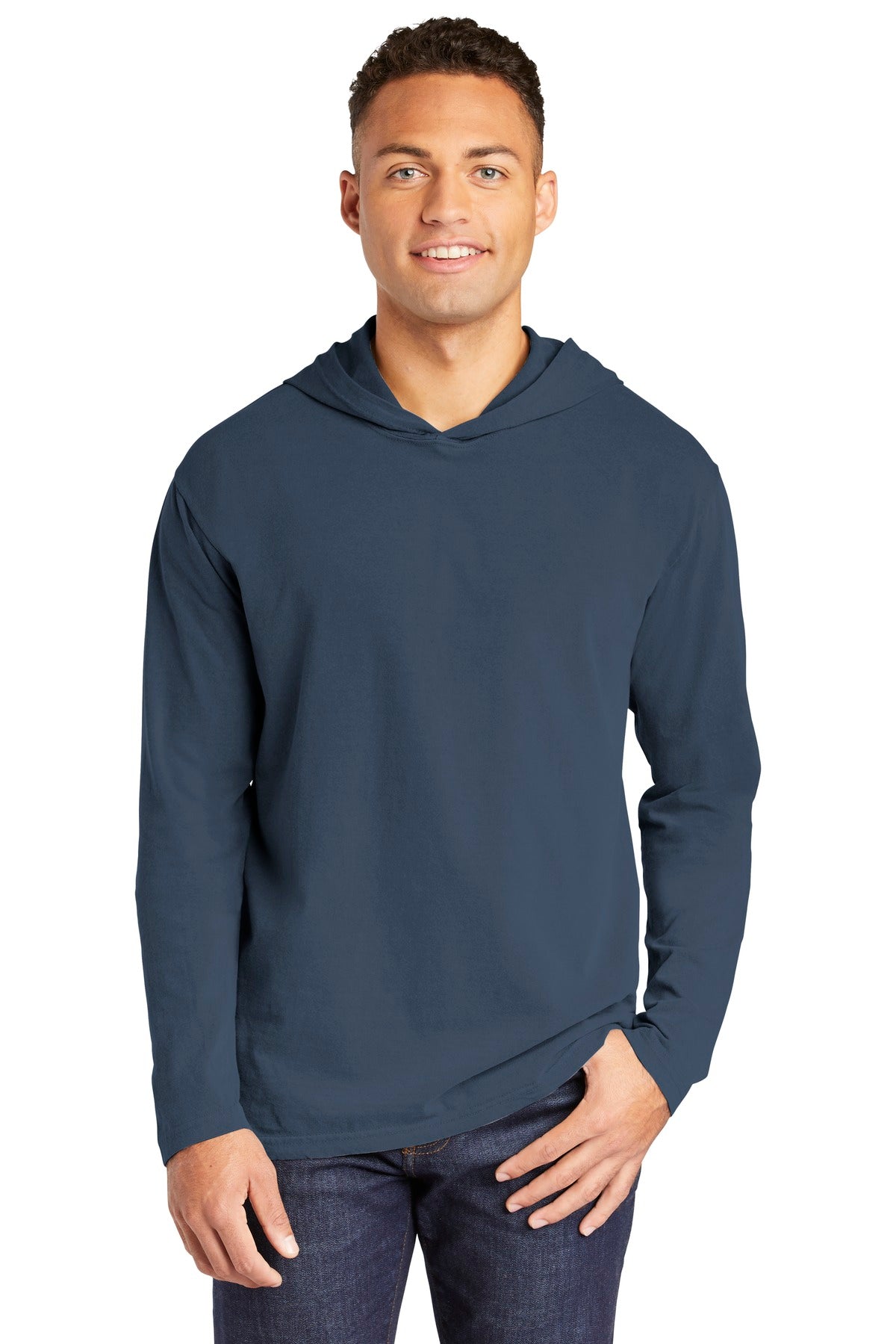 COMFORT COLORS ® Heavyweight Ring Spun Long Sleeve Hooded Tee. 4900