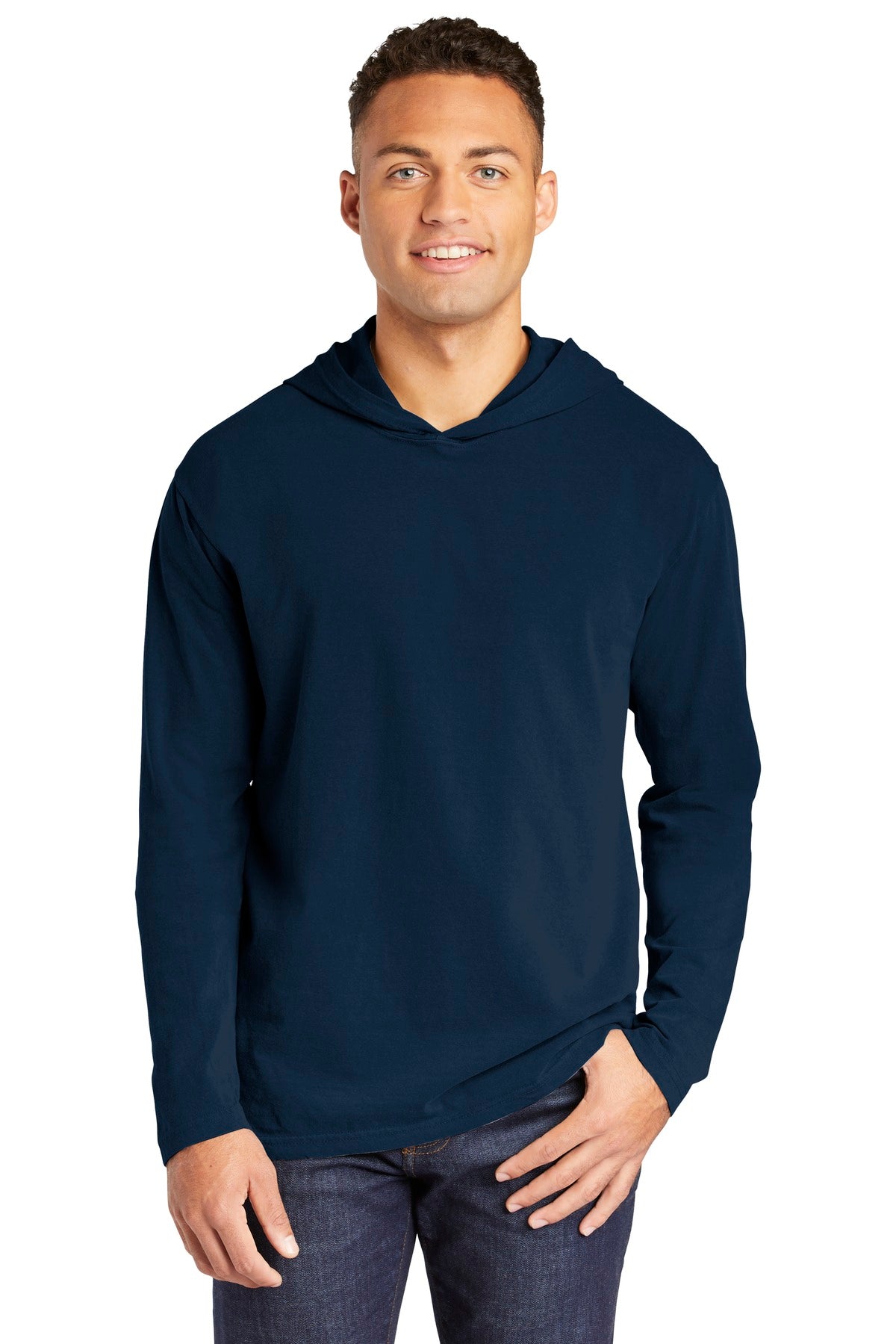 COMFORT COLORS ® Heavyweight Ring Spun Long Sleeve Hooded Tee. 4900