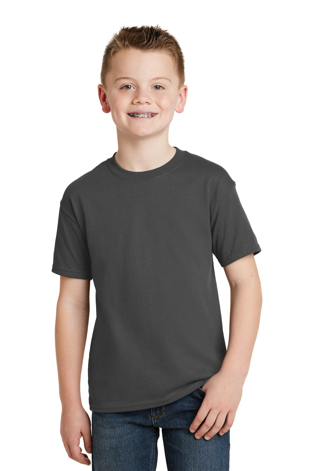 Hanes® - Youth EcoSmart® 50/50 Cotton/Poly T-Shirt.  5370