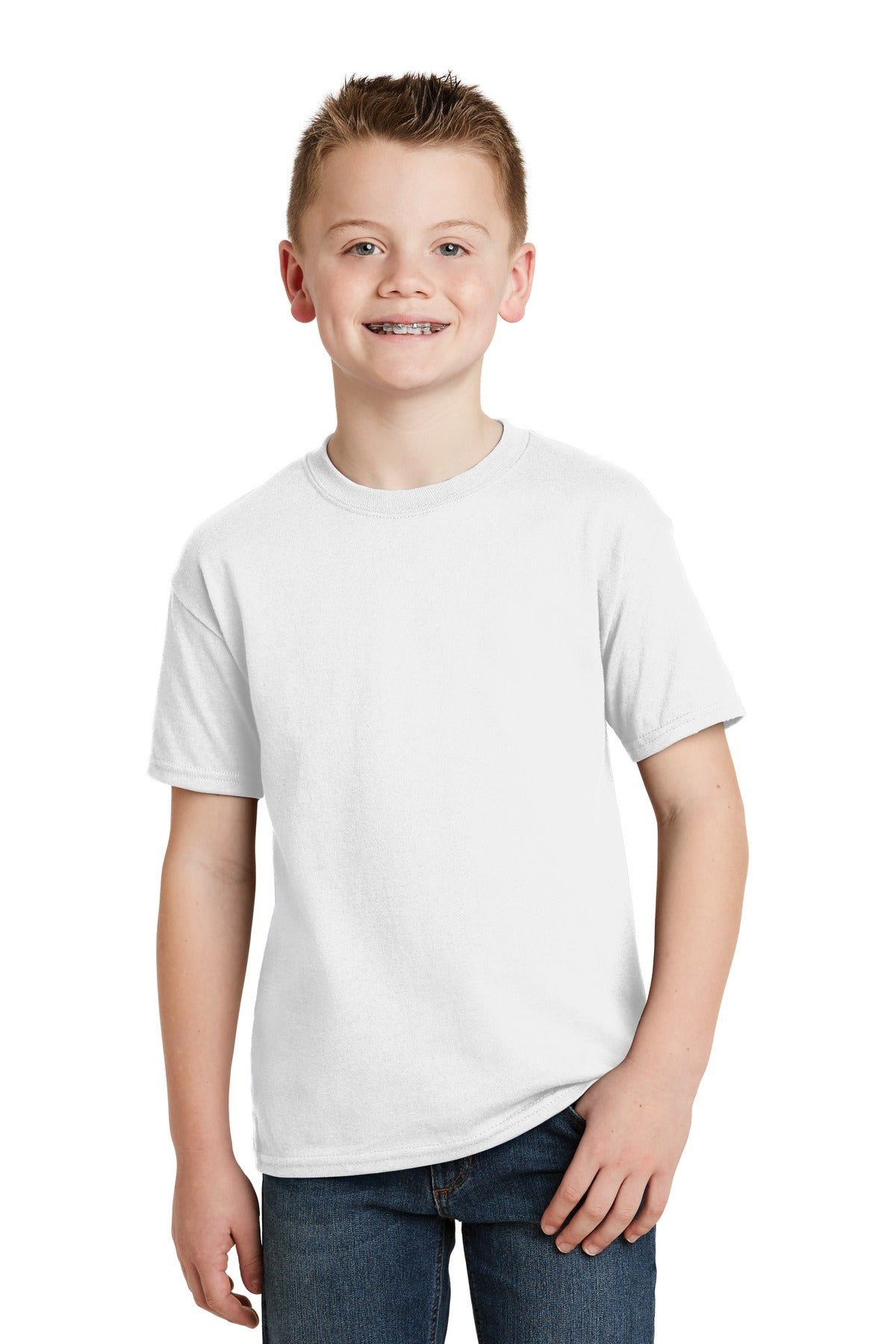 Hanes® - Youth EcoSmart® 50/50 Cotton/Poly T-Shirt.  5370