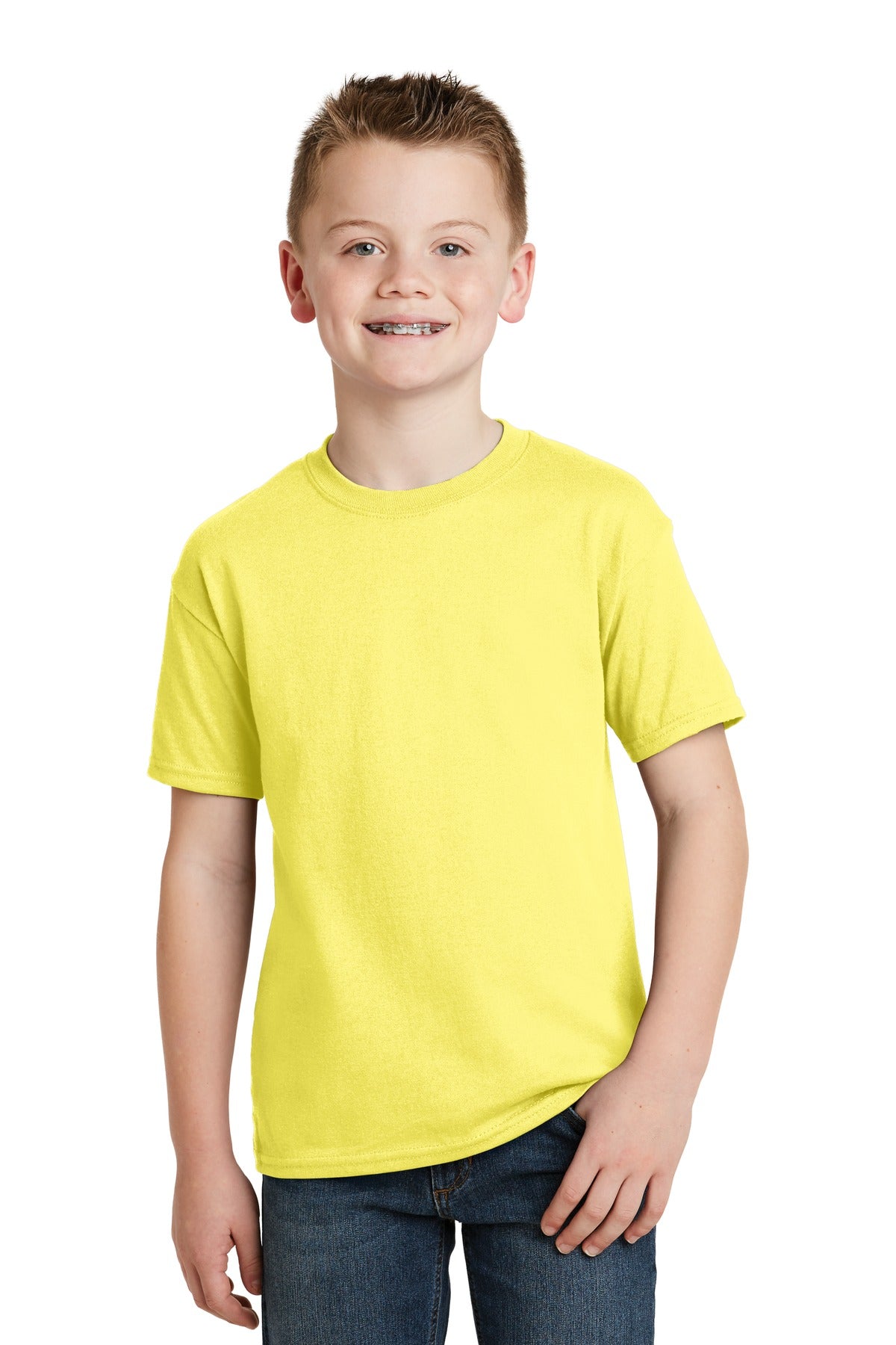 Hanes® - Youth EcoSmart® 50/50 Cotton/Poly T-Shirt.  5370