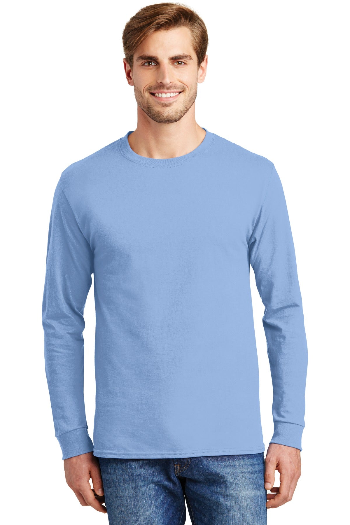 Hanes® - Tagless® 100% Cotton Long Sleeve T-Shirt.  5586