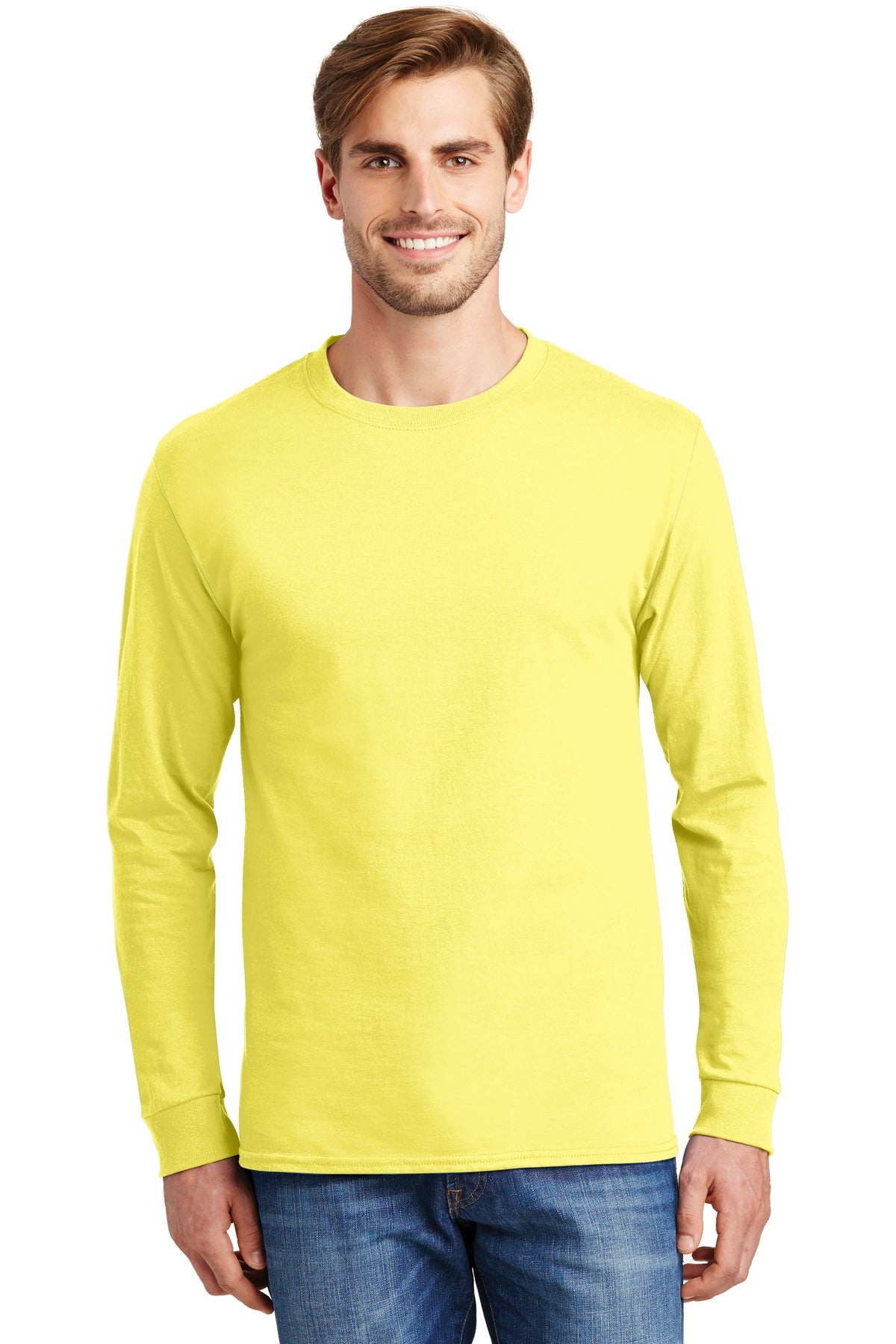 Hanes® - Tagless® 100% Cotton Long Sleeve T-Shirt.  5586