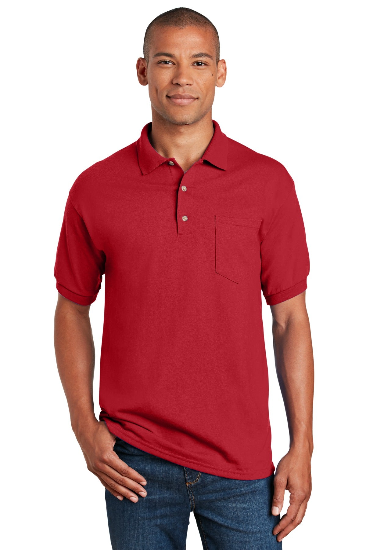 Gildan® DryBlend® 6-Ounce Jersey Knit Sport Shirt with Pocket. 8900