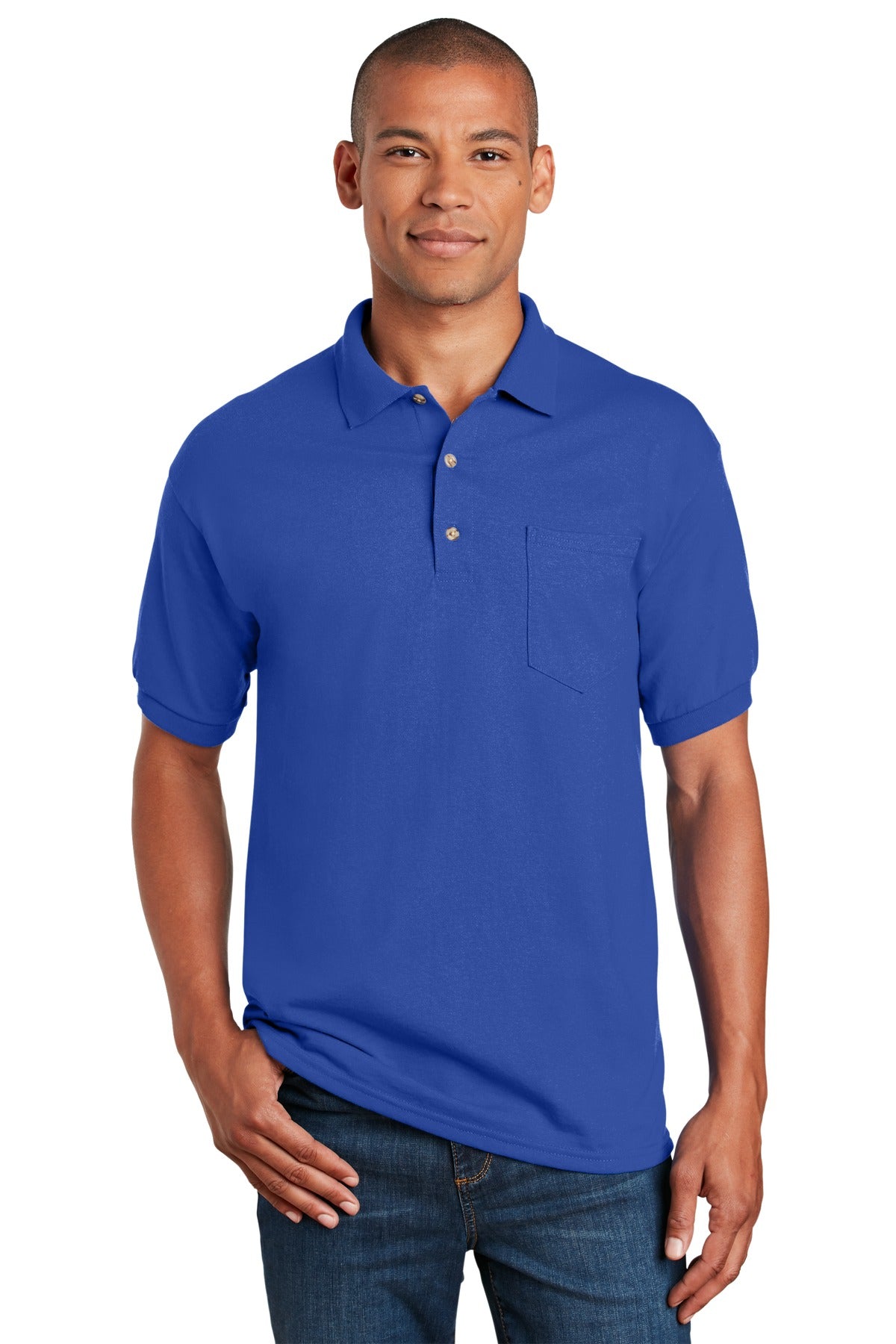 Gildan® DryBlend® 6-Ounce Jersey Knit Sport Shirt with Pocket. 8900