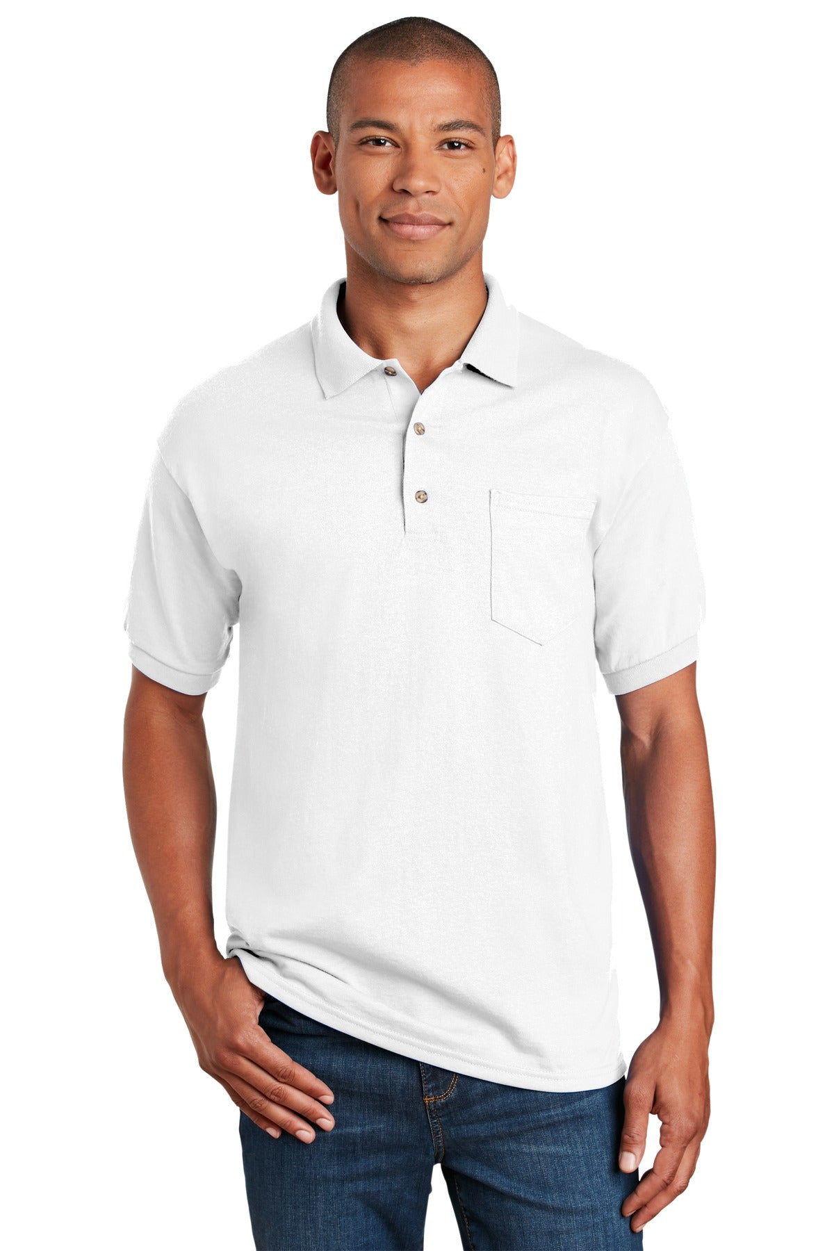 Gildan® DryBlend® 6-Ounce Jersey Knit Sport Shirt with Pocket. 8900