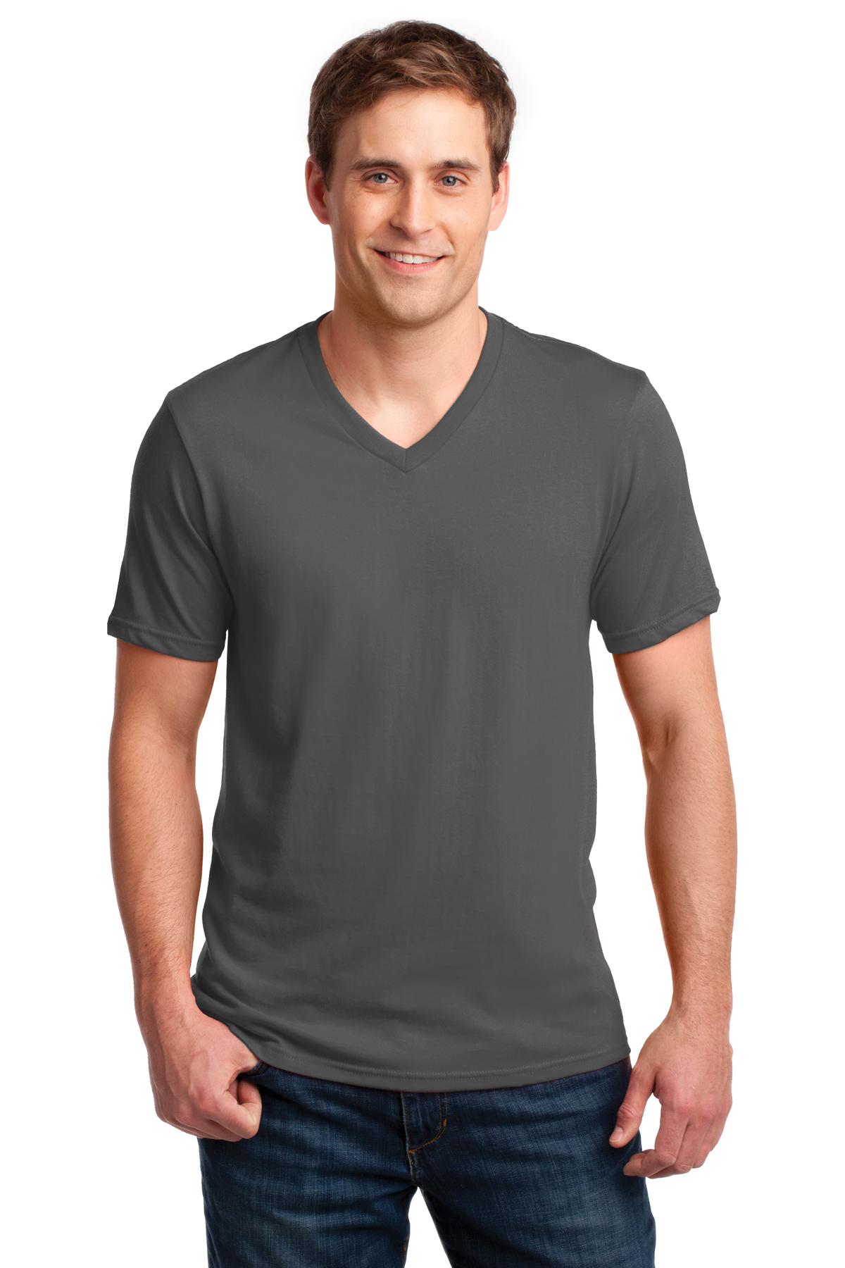DISCONTINUED Anvil® 100% Combed Ring Spun Cotton V-Neck T-Shirt. 982