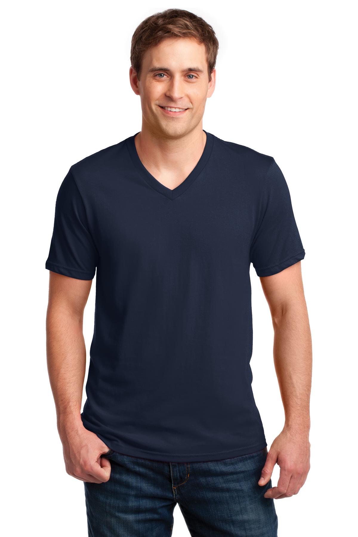 DISCONTINUED Anvil® 100% Combed Ring Spun Cotton V-Neck T-Shirt. 982