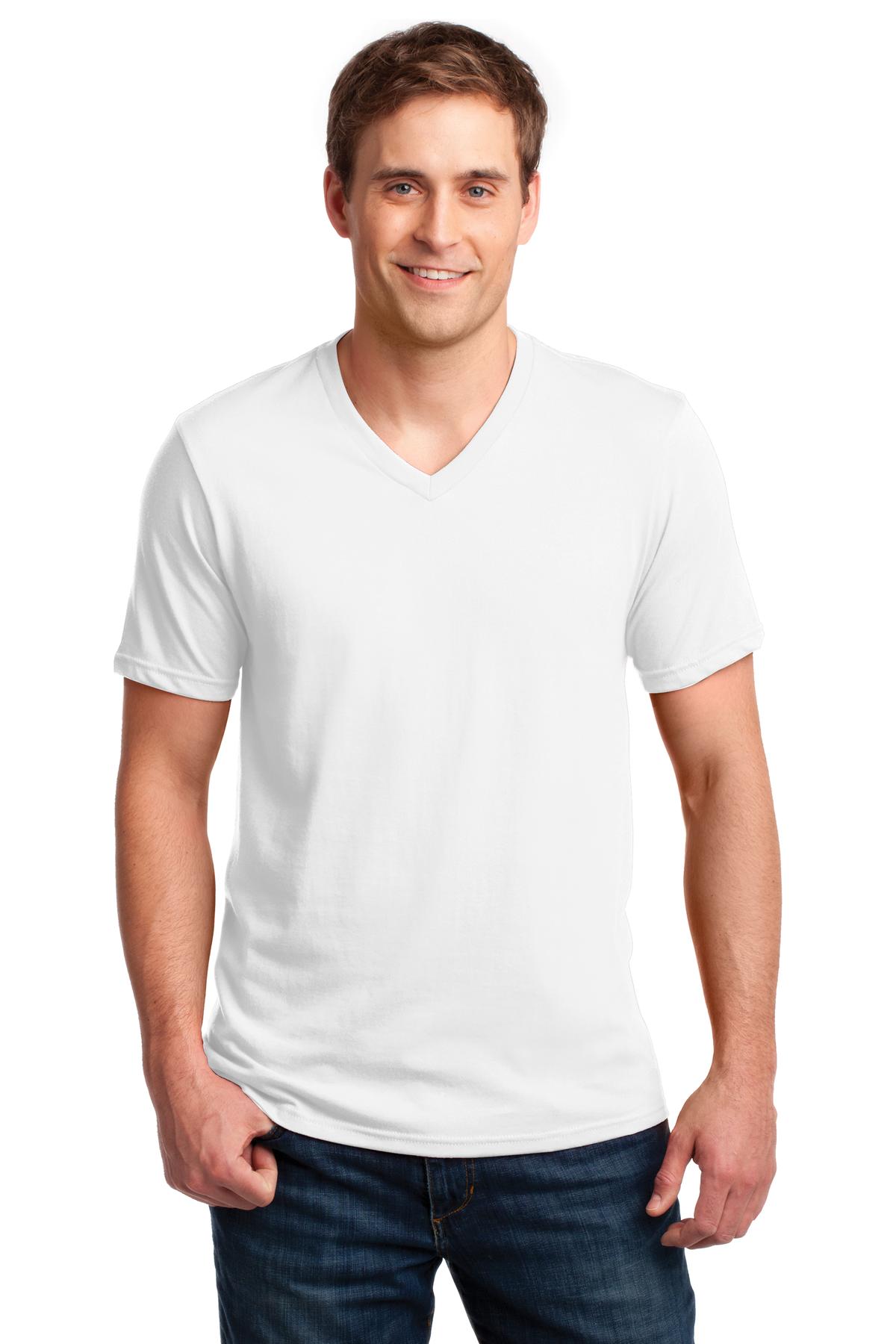 DISCONTINUED Anvil® 100% Combed Ring Spun Cotton V-Neck T-Shirt. 982
