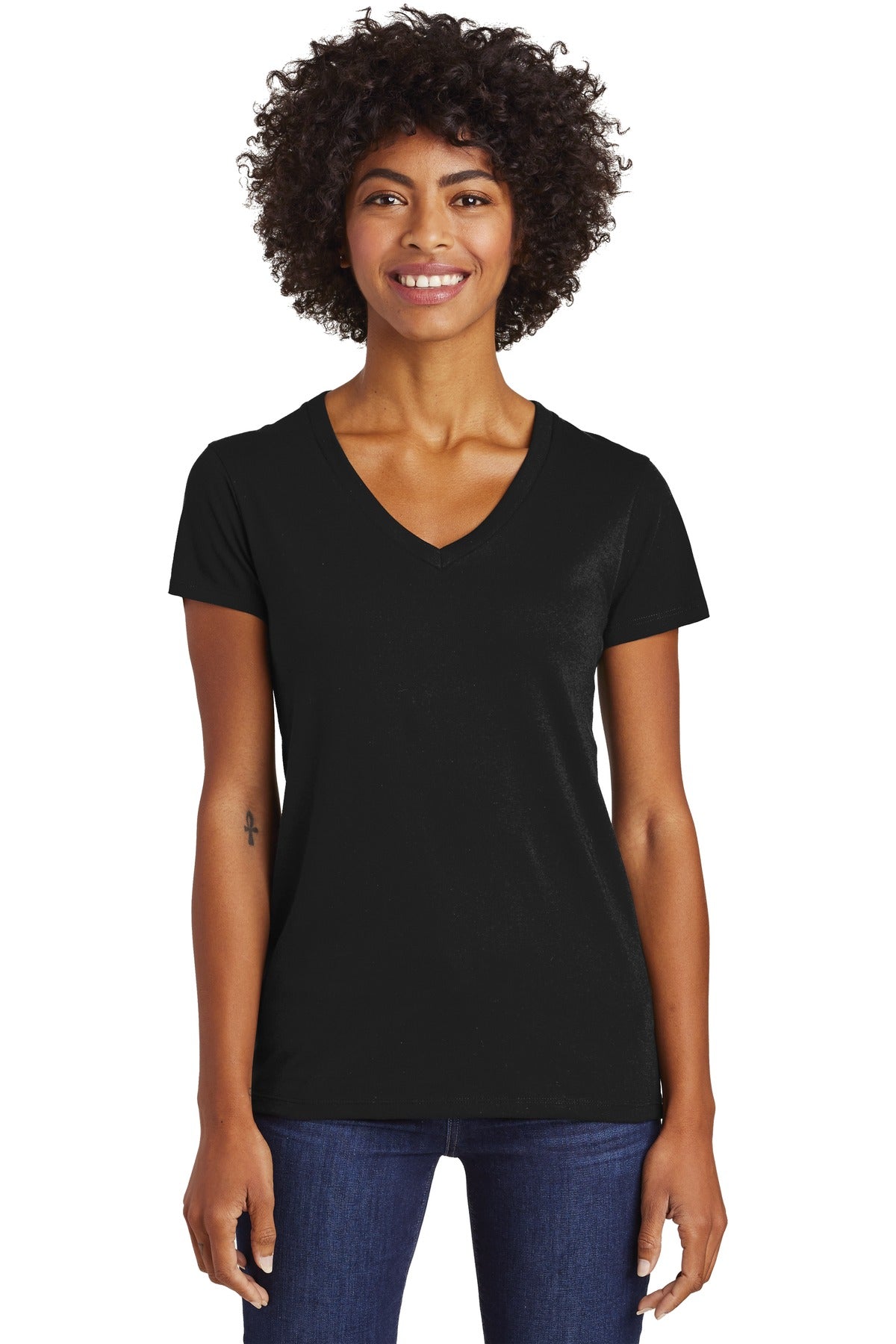 Alternative Women&#39;s Runaway Blended Jersey V-Neck Tee. AA6046