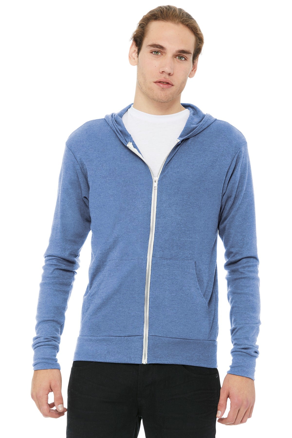 BELLA+CANVAS ® Unisex Triblend Full-Zip Lightweight Hoodie. BC3939