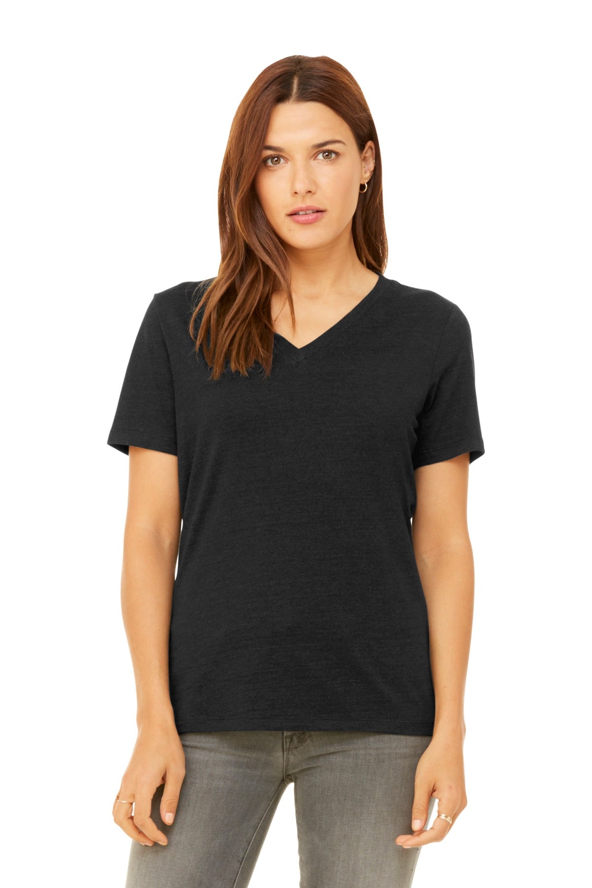 BELLA+CANVAS ® Women&#39;s Relaxed Jersey Short Sleeve V-Neck Tee. BC6405