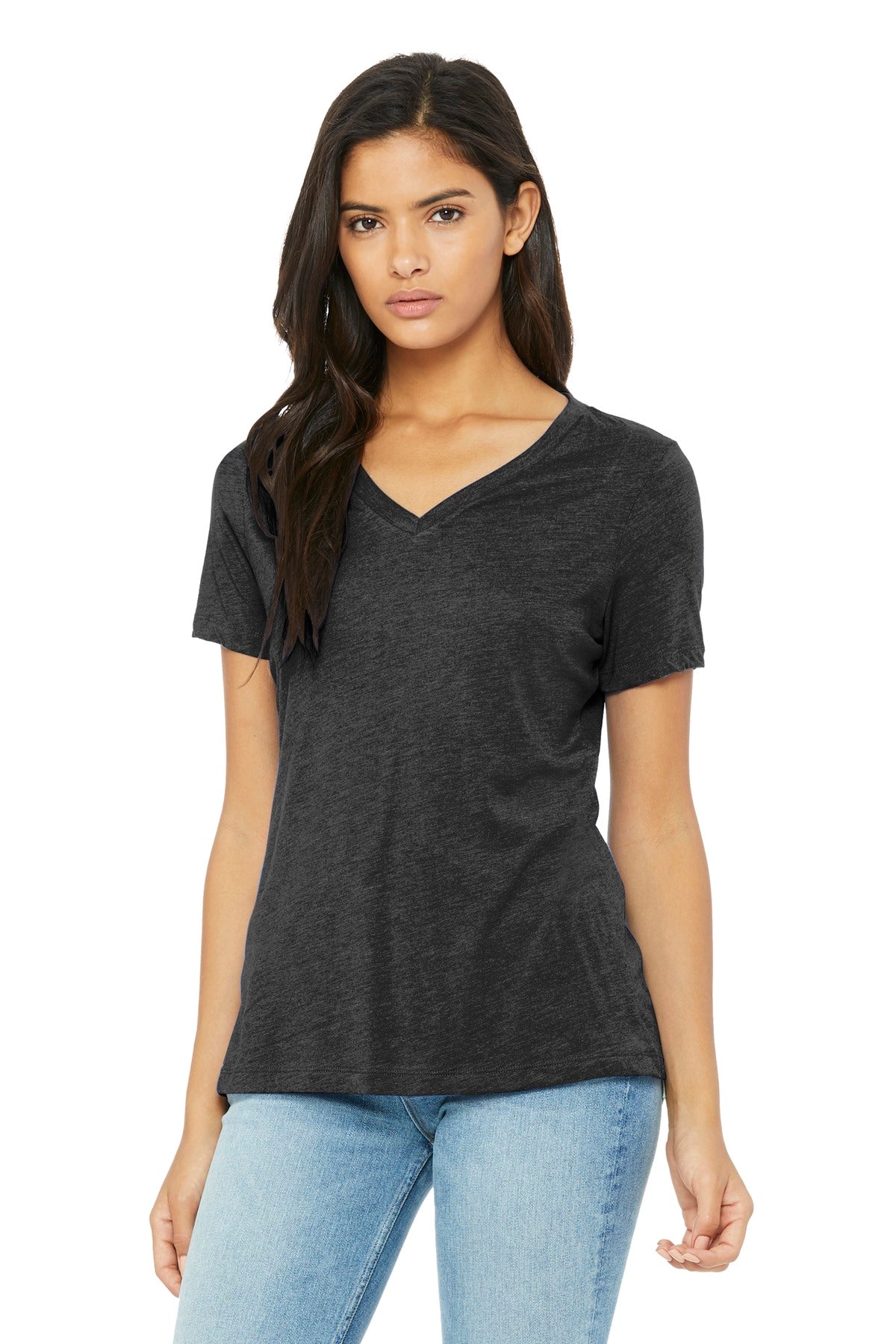 BELLA+CANVAS ® Women&#39;s Relaxed Jersey Short Sleeve V-Neck Tee. BC6405