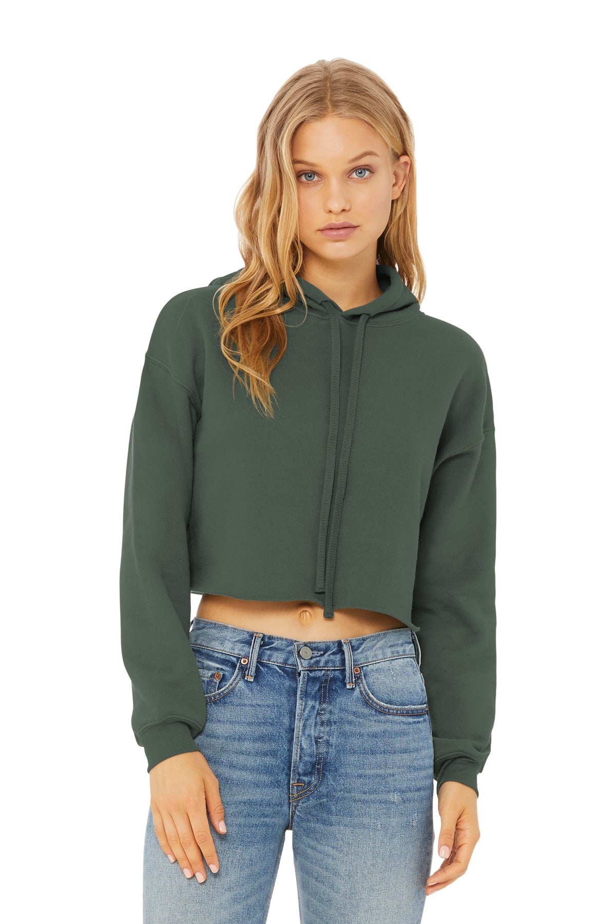 BELLA+CANVAS ® Women&#39;s Sponge Fleece Cropped Fleece Hoodie. BC7502