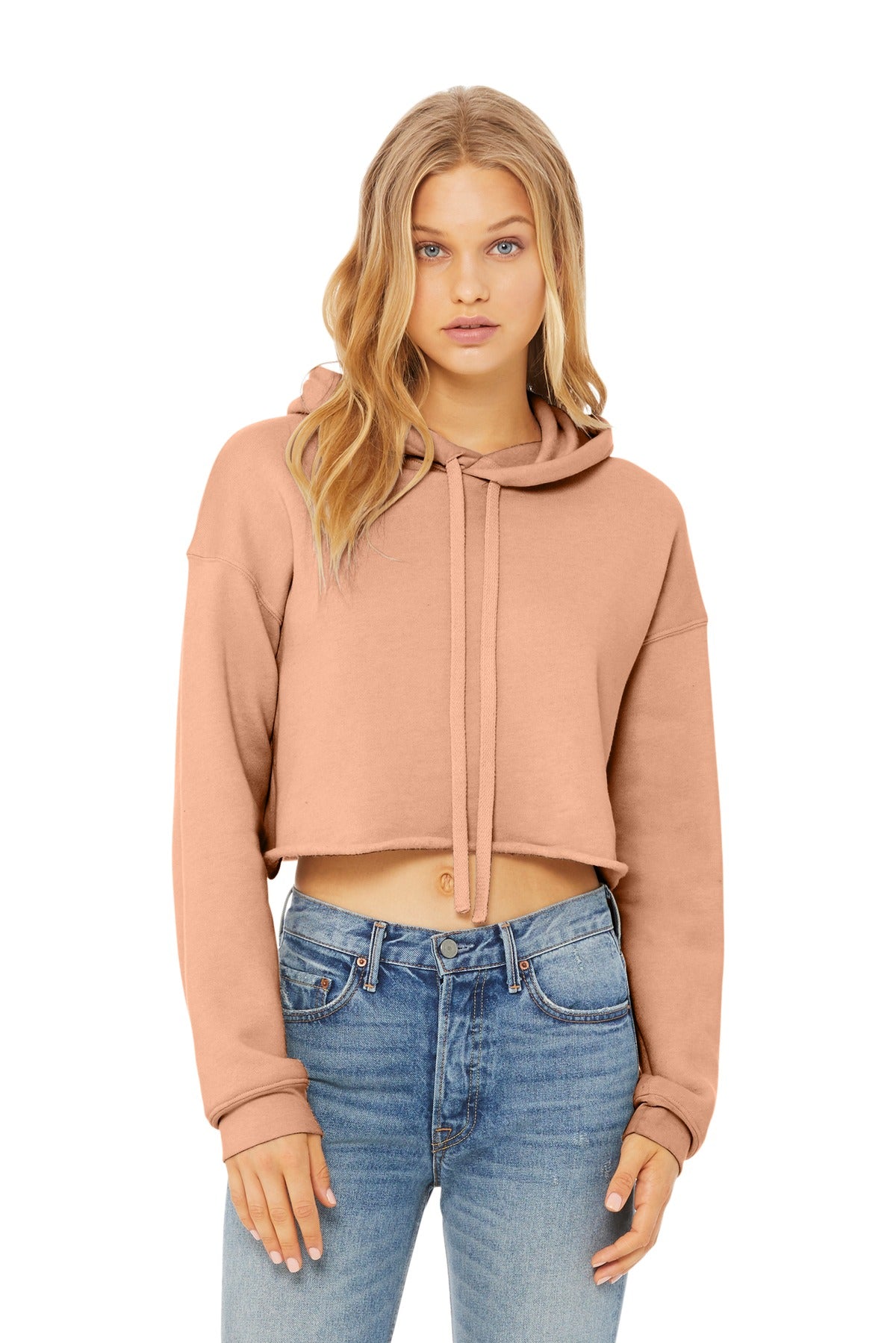 BELLA+CANVAS ® Women&#39;s Sponge Fleece Cropped Fleece Hoodie. BC7502