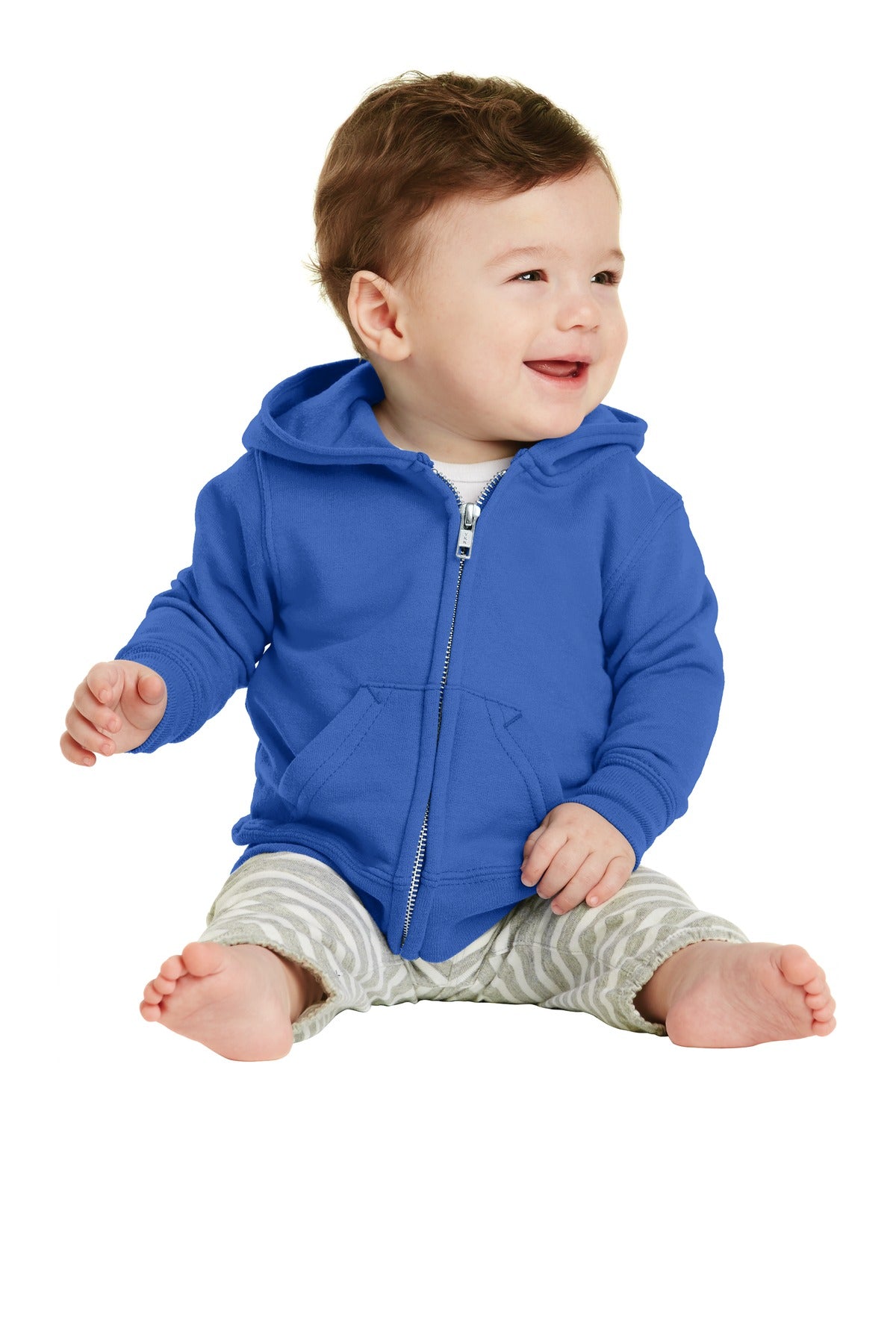 Port &amp; Company® Infant Core Fleece Full-Zip Hooded Sweatshirt. CAR78IZH