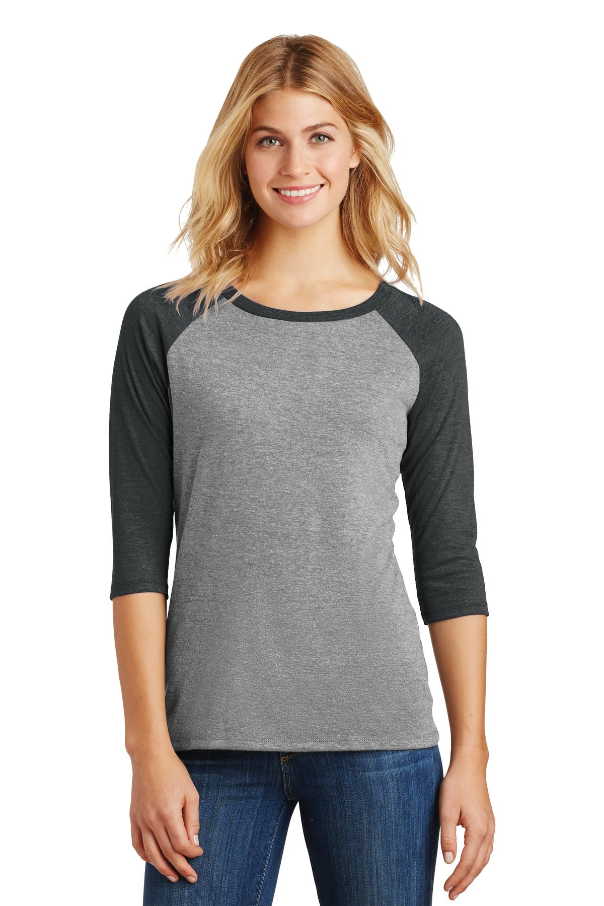 District® Women&#39;s Perfect Tri® 3/4-Sleeve Raglan. DM136L