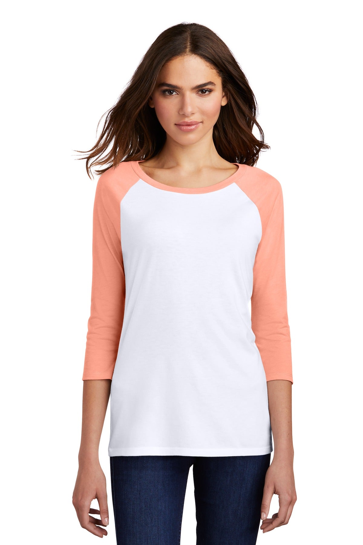 District® Women&#39;s Perfect Tri® 3/4-Sleeve Raglan. DM136L