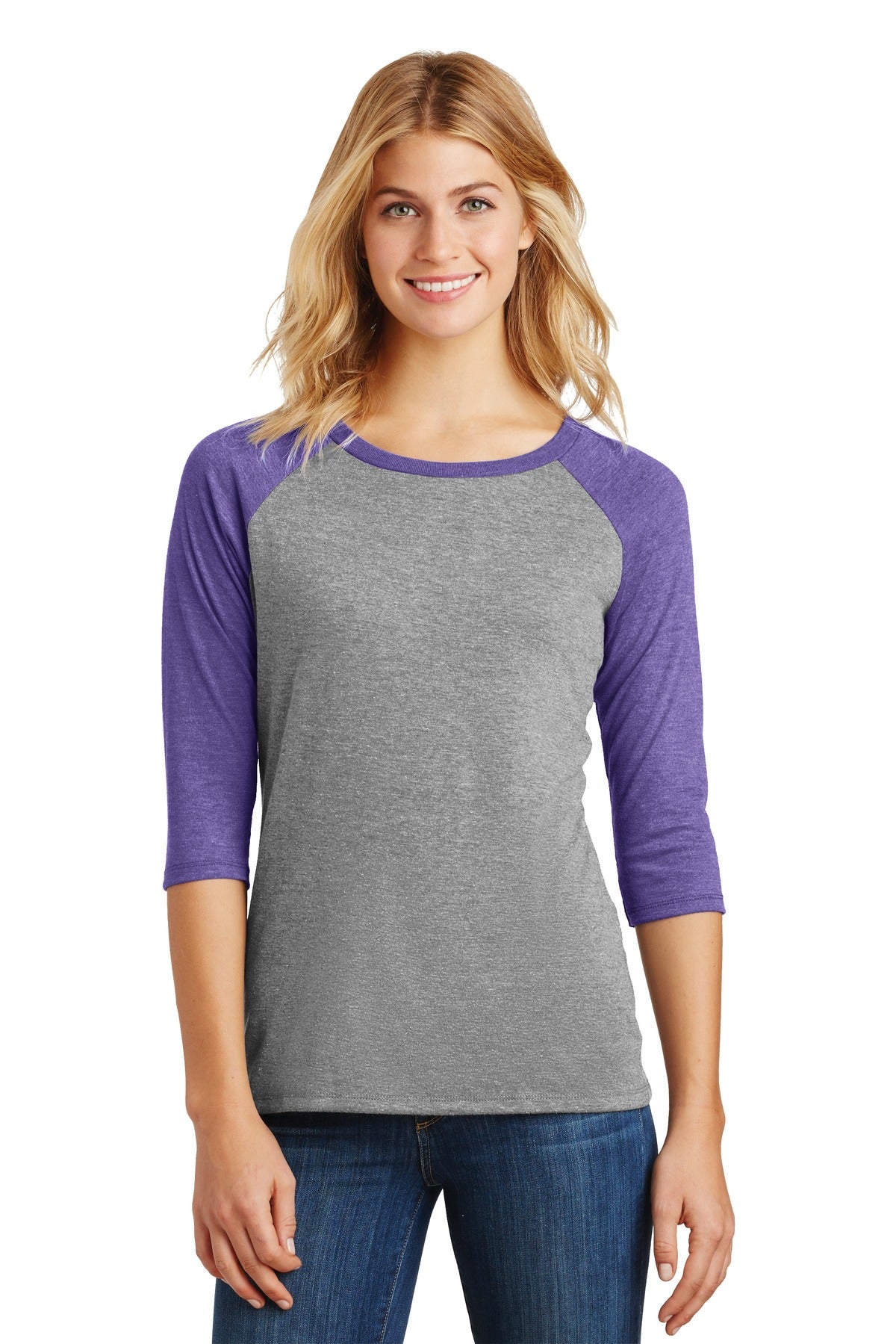 District® Women&#39;s Perfect Tri® 3/4-Sleeve Raglan. DM136L