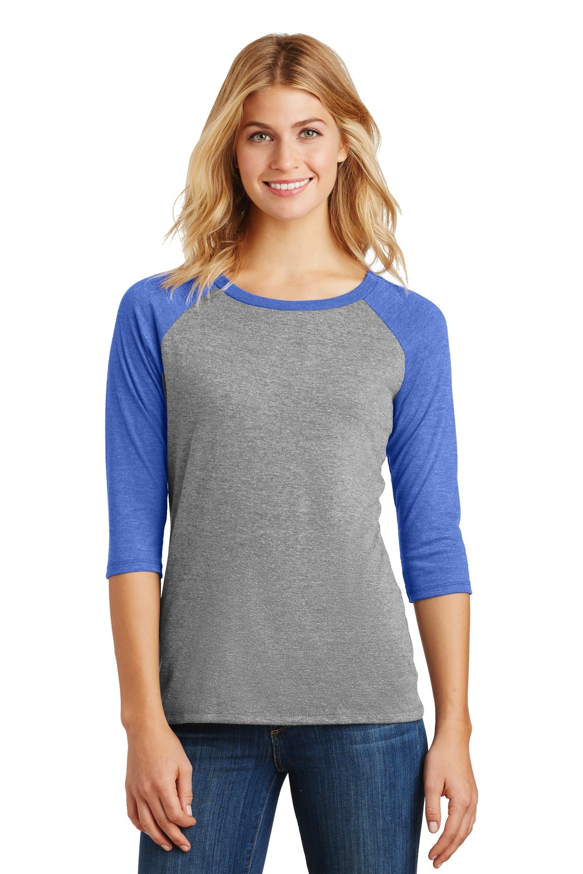 District® Women&#39;s Perfect Tri® 3/4-Sleeve Raglan. DM136L