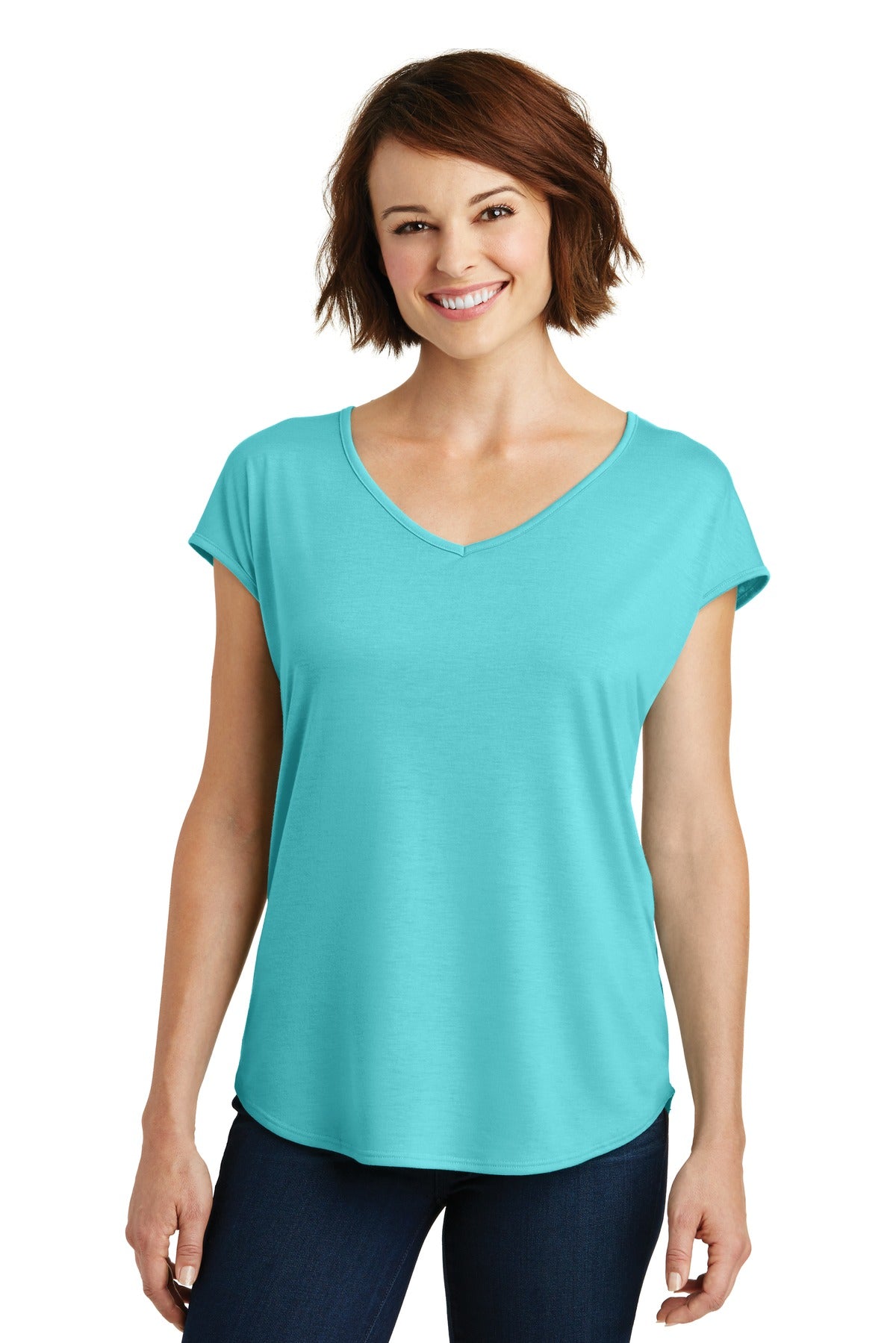 District ® Women&#39;s Drapey Cross-Back Tee. DM416