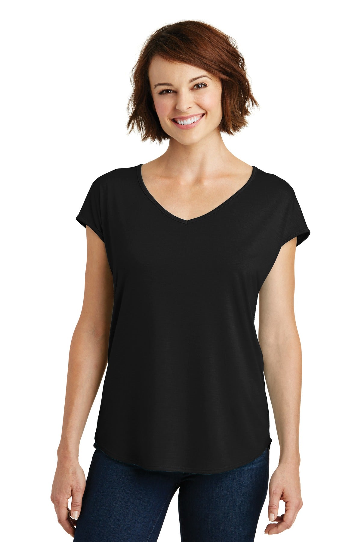 District ® Women&#39;s Drapey Cross-Back Tee. DM416