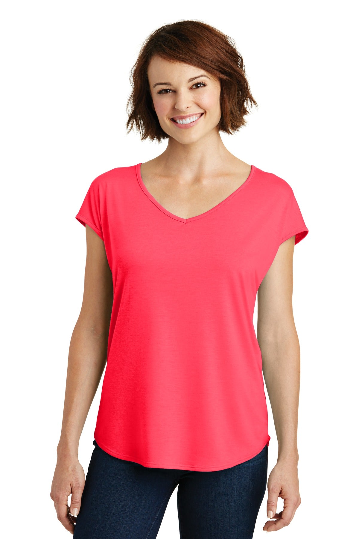 District ® Women&#39;s Drapey Cross-Back Tee. DM416