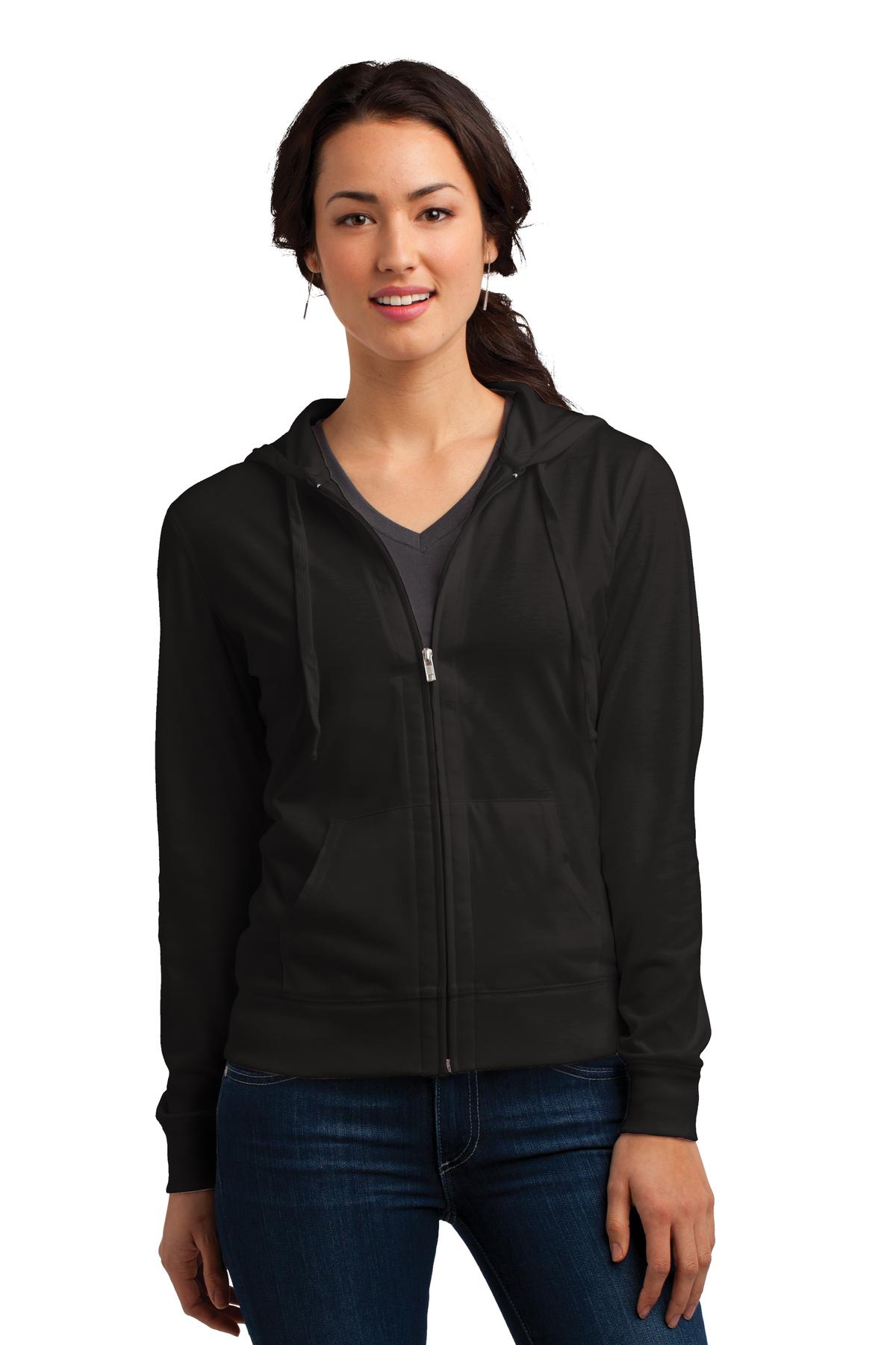 District® Women&#39;s Fitted Jersey Full-Zip Hoodie. DT2100