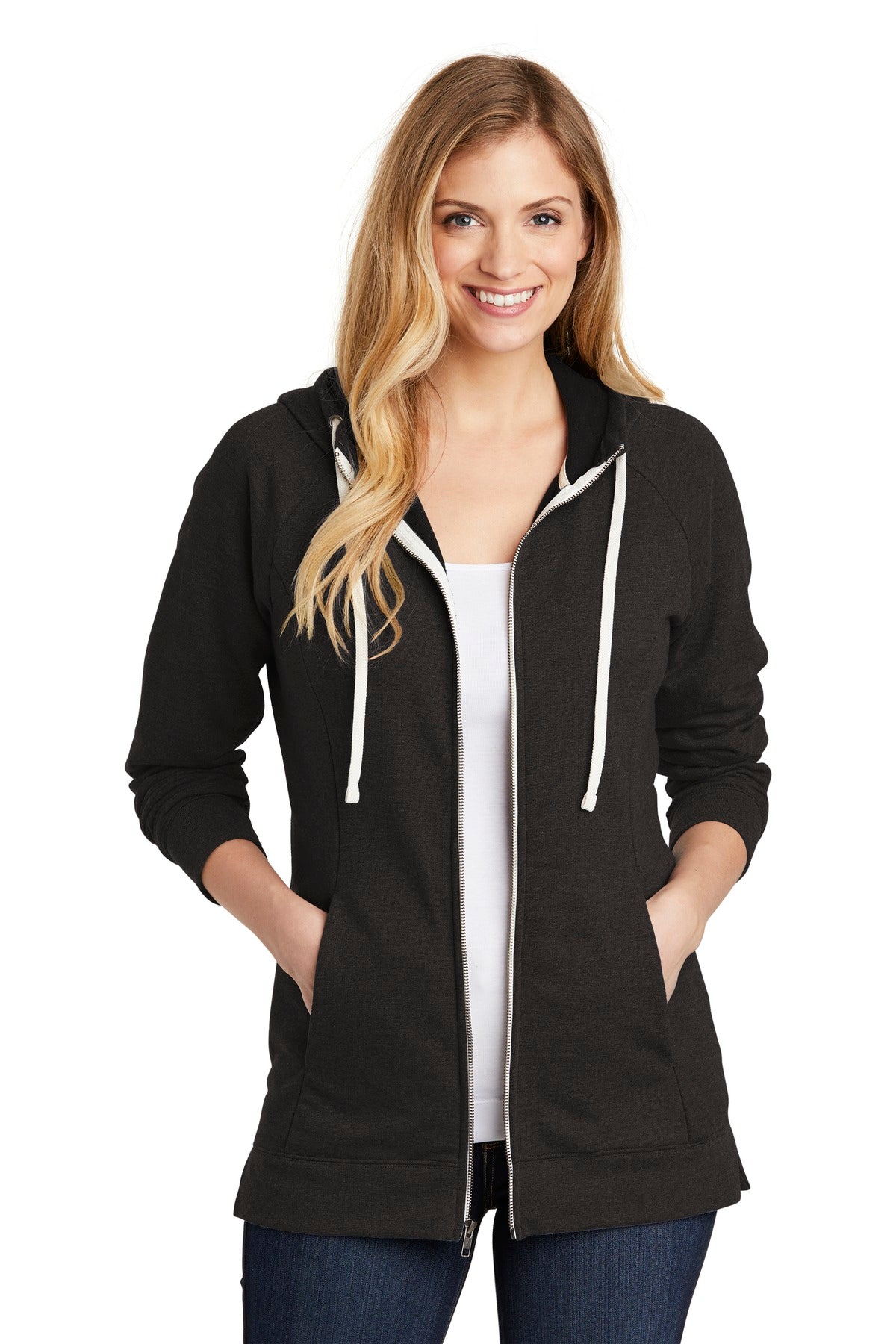 District ® Women&#39;s Perfect Tri ® French Terry Full-Zip Hoodie. DT456