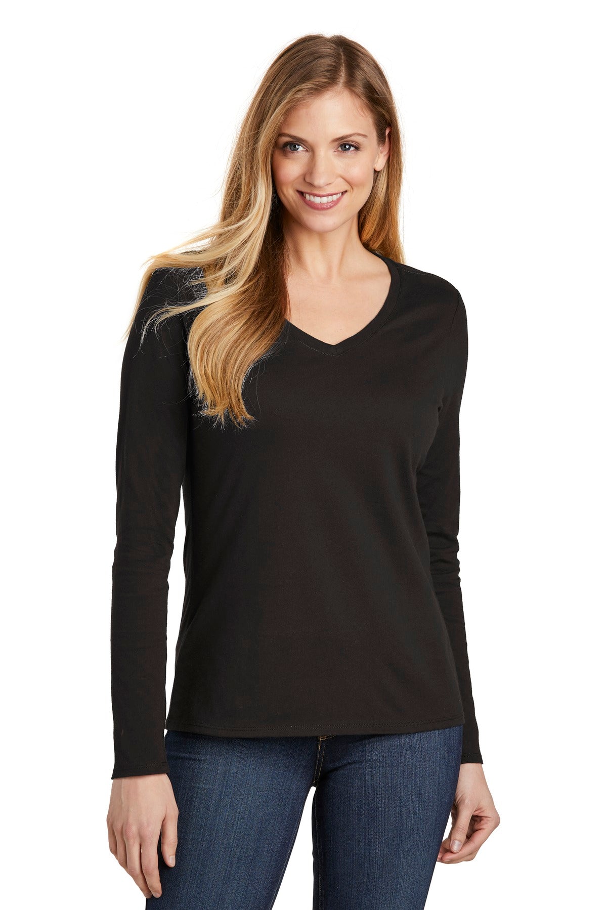 District ® Women&#39;s Very Important Tee ® Long Sleeve V-Neck. DT6201