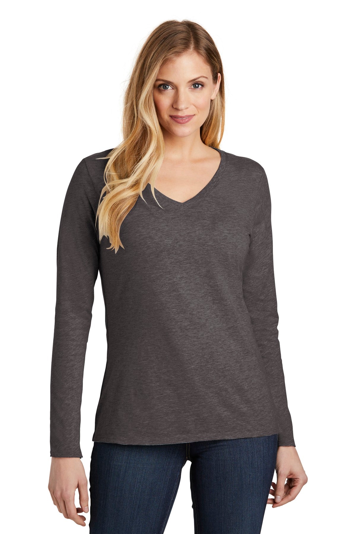 District ® Women&#39;s Very Important Tee ® Long Sleeve V-Neck. DT6201