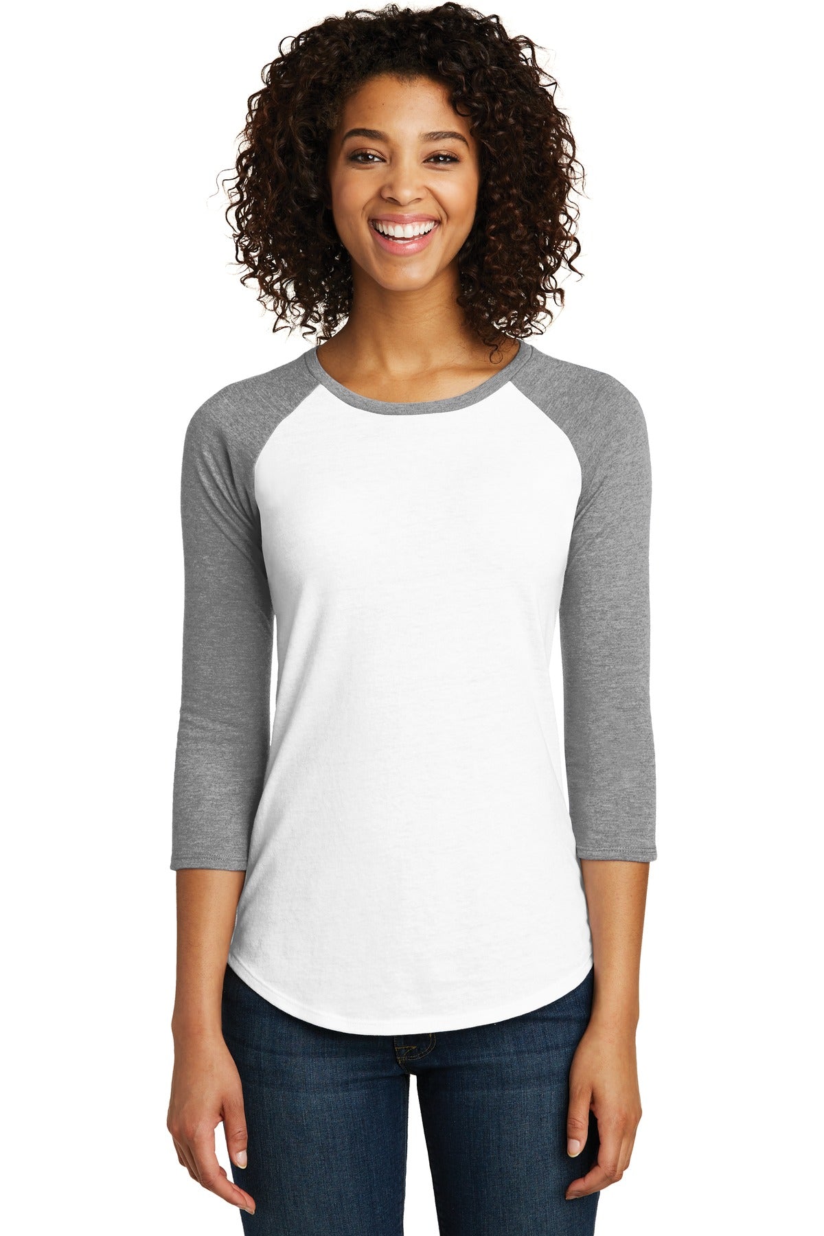 District® Women&#39;s Fitted Very Important Tee® 3/4-Sleeve Raglan. DT6211