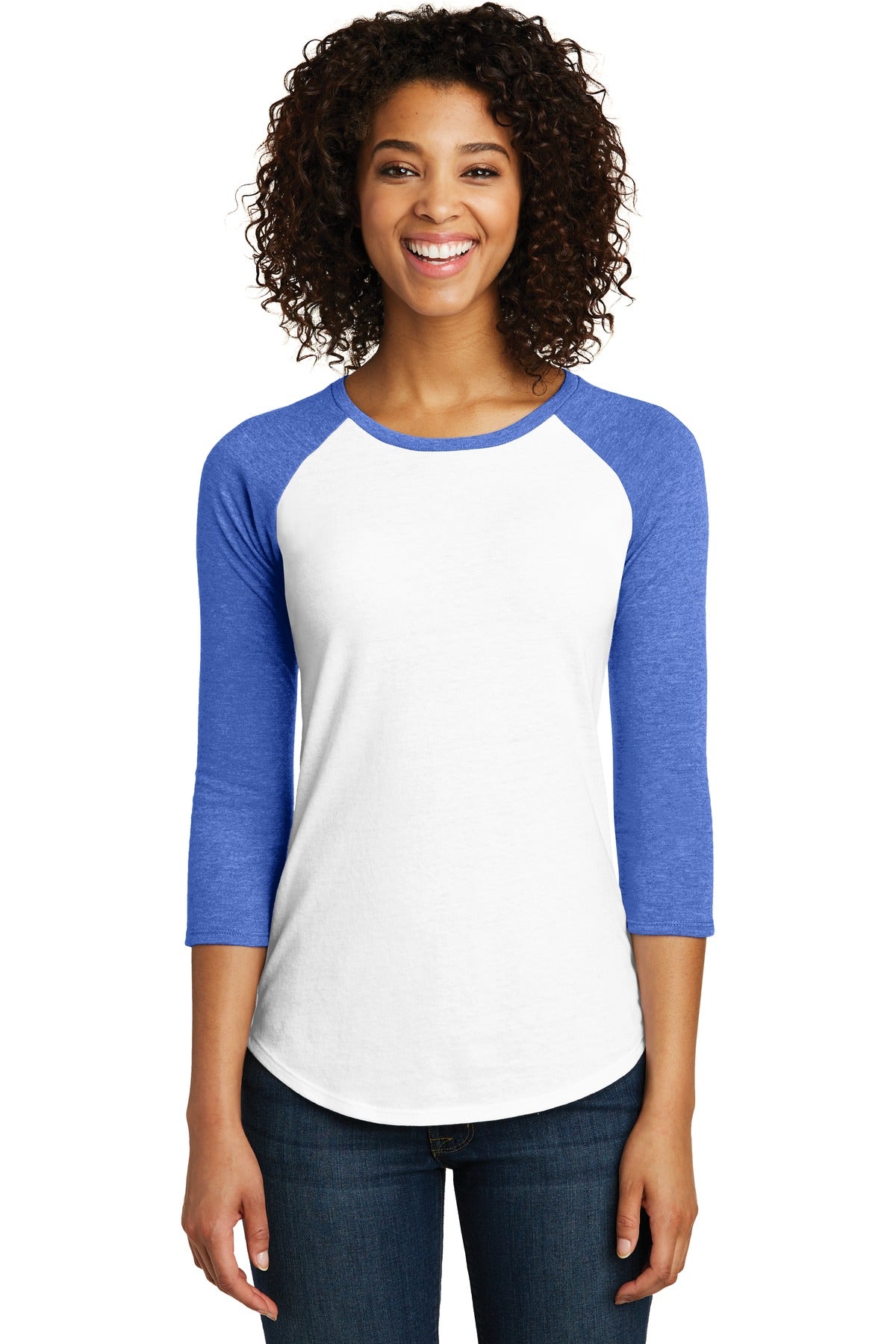 District® Women&#39;s Fitted Very Important Tee® 3/4-Sleeve Raglan. DT6211
