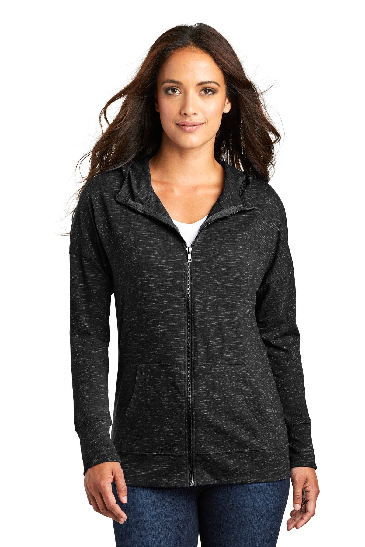 District ® Women&#39;s Medal Full-Zip Hoodie. DT665