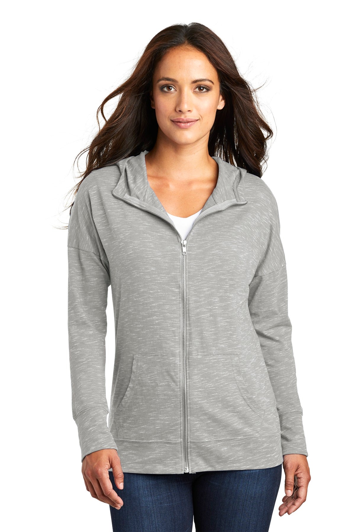 District ® Women&#39;s Medal Full-Zip Hoodie. DT665