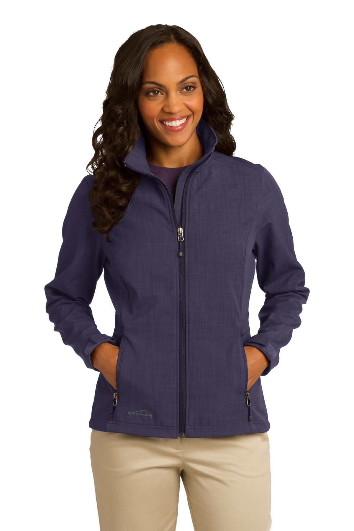 Eddie Bauer® Ladies Shaded Crosshatch Soft Shell Jacket. EB533