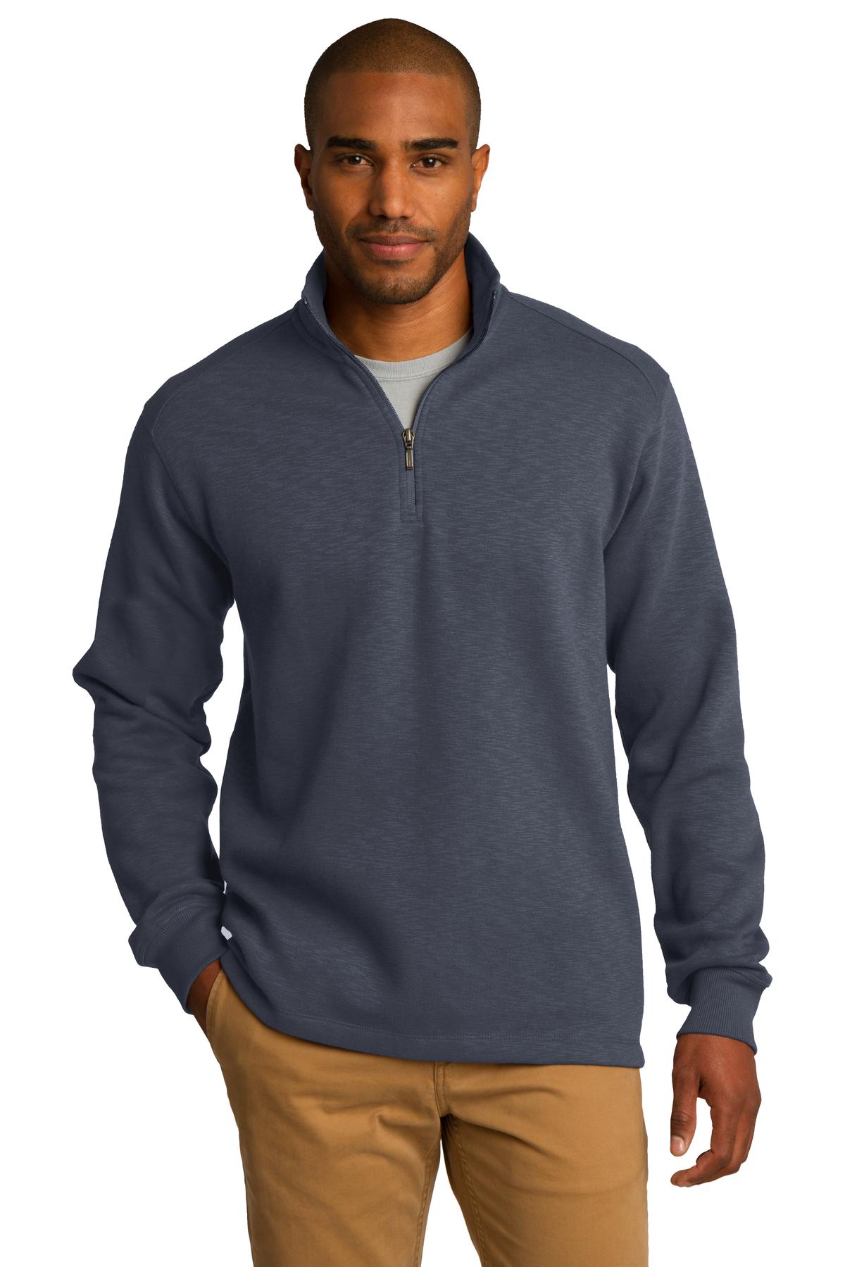 Port Authority® Slub Fleece 1/4-Zip Pullover. F295