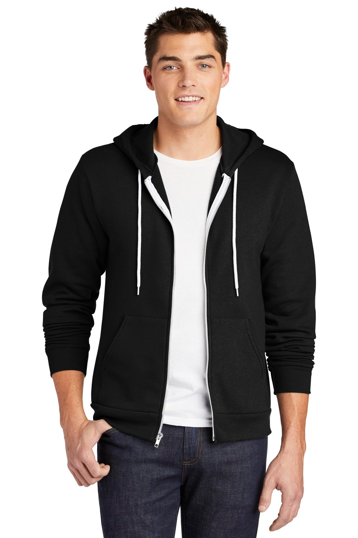 American Apparel Flex Fleece Zip Hoodie. F497W Westside Stitch