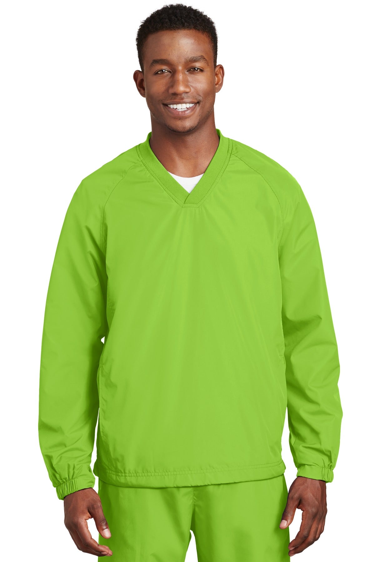 Sport-Tek® V-Neck Raglan Wind Shirt. JST72