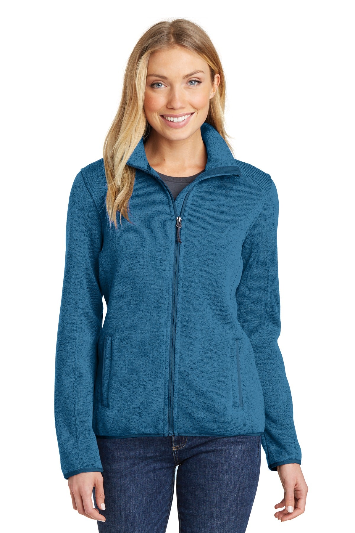 Port Authority® Ladies Sweater Fleece Jacket. L232 - Westside Stitch