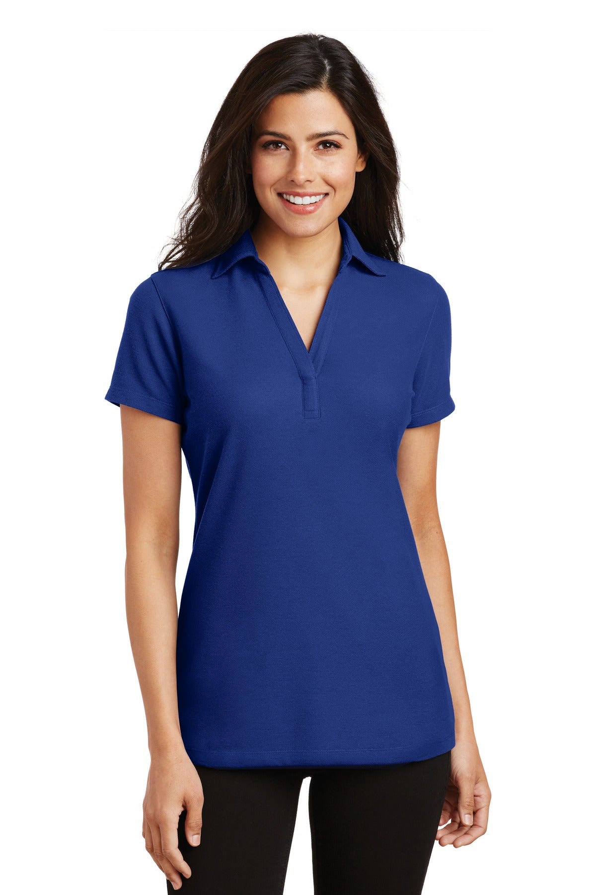 Port Authority® Ladies Silk Touch™ Y-Neck Polo. L5001