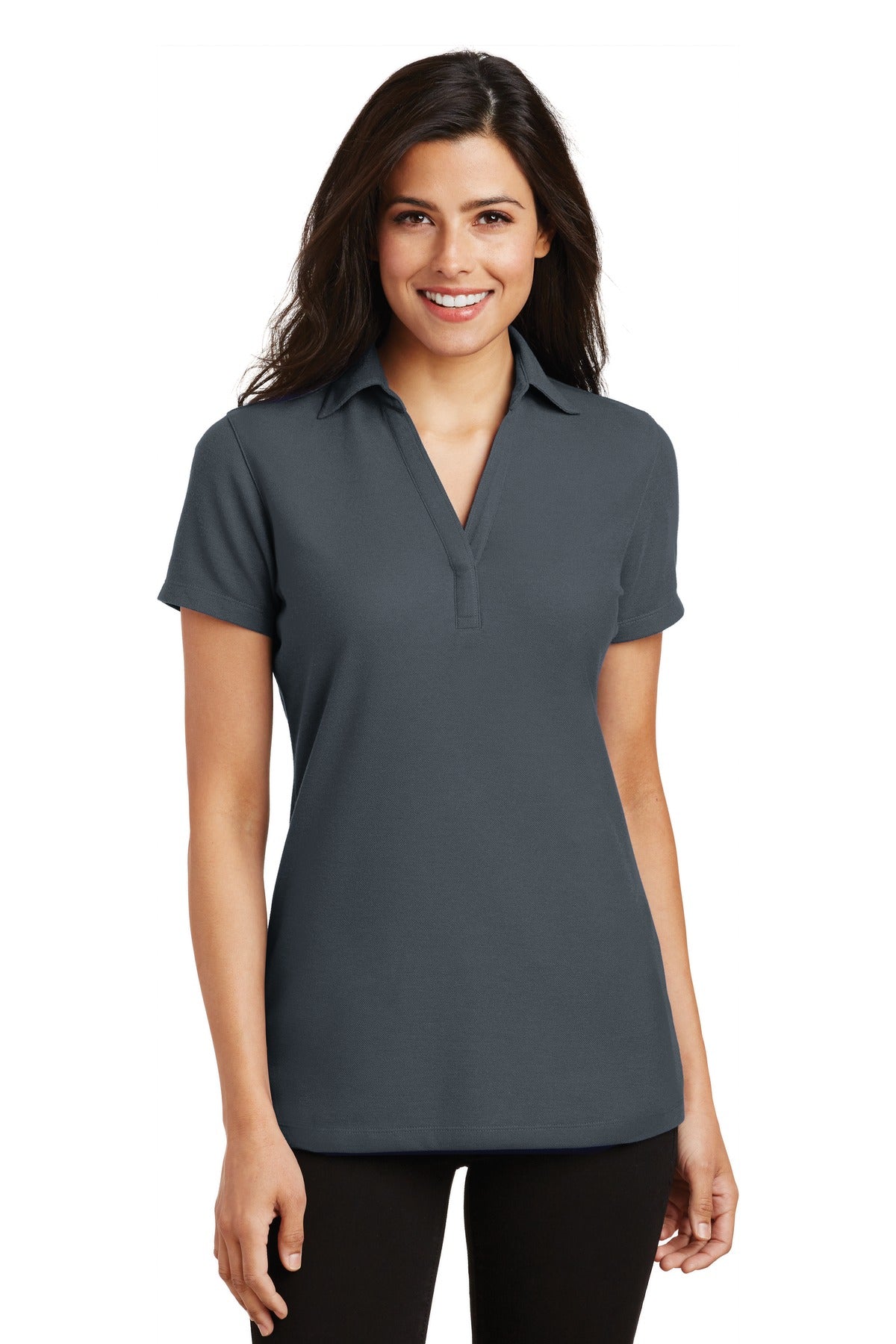 Port Authority® Ladies Silk Touch™ Y-Neck Polo. L5001