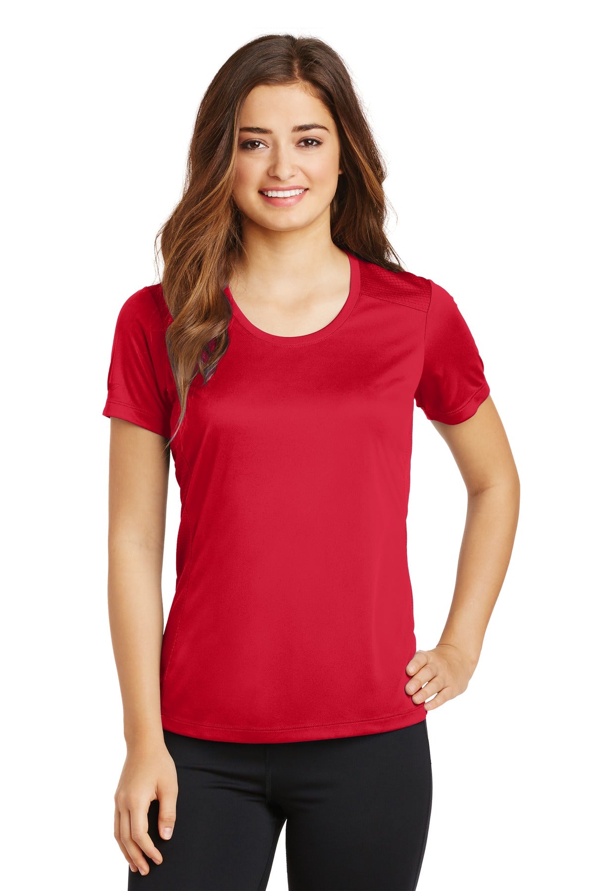 Sport-Tek® Ladies PosiCharge® Elevate Scoop Neck Tee. LST380
