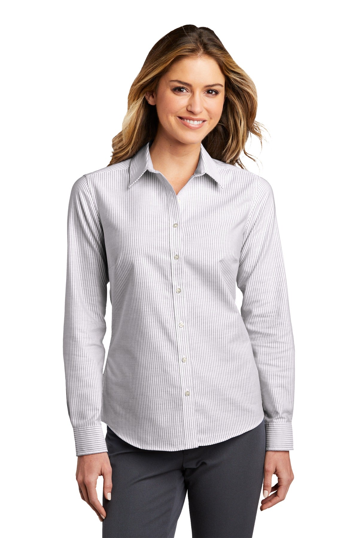 Port Authority ® Ladies SuperPro ™ Oxford Stripe Shirt. LW657