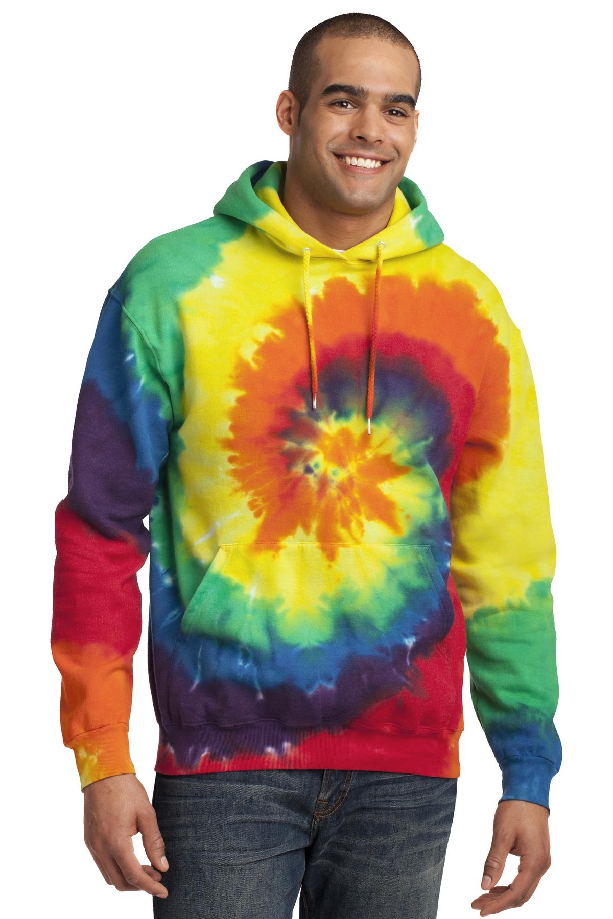 Port &amp; Company® Tie-Dye Pullover Hooded Sweatshirt. PC146