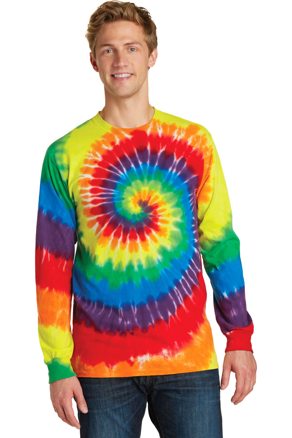 Port &amp; Company® Tie-Dye Long Sleeve Tee.  PC147LS