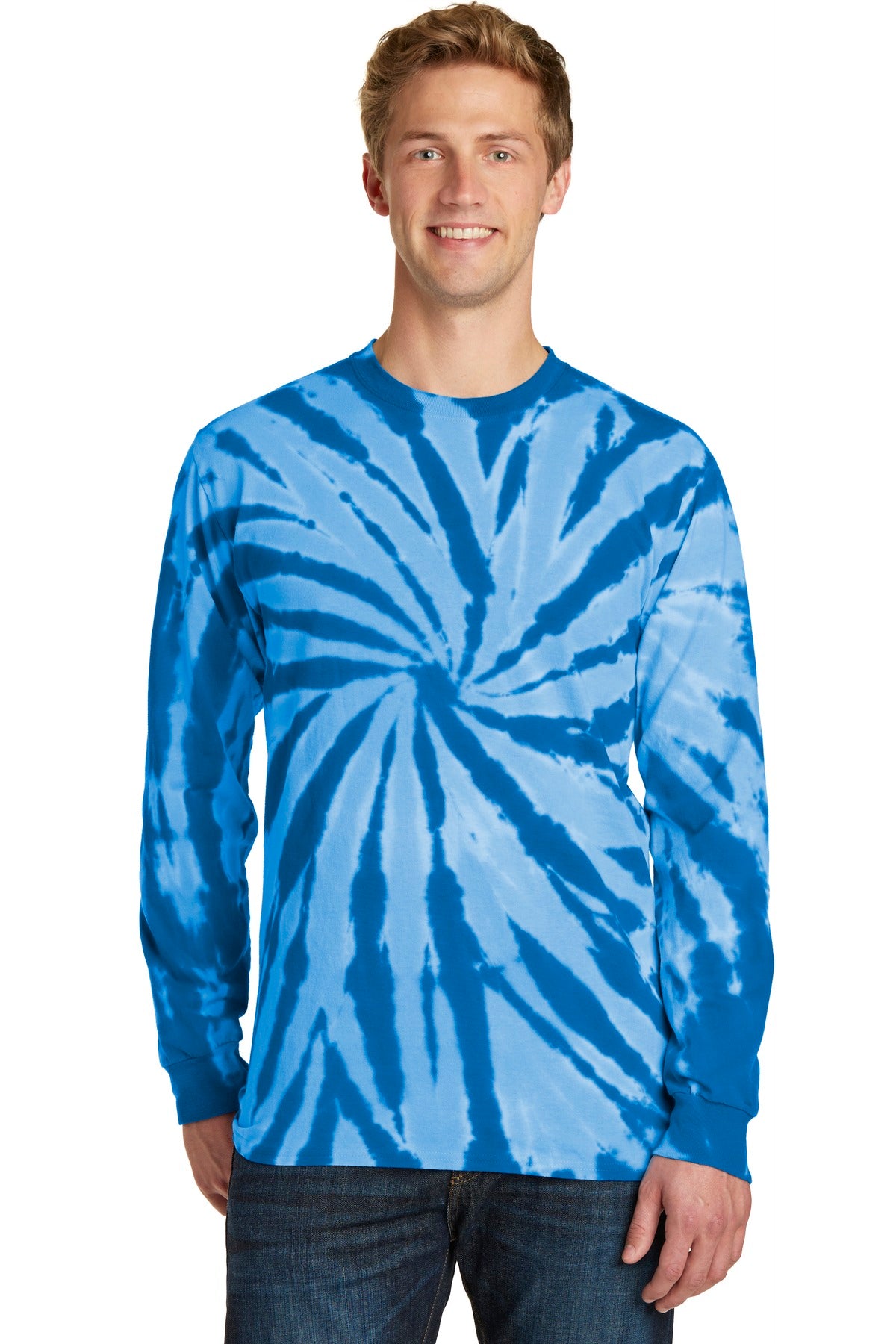 Port &amp; Company® Tie-Dye Long Sleeve Tee.  PC147LS