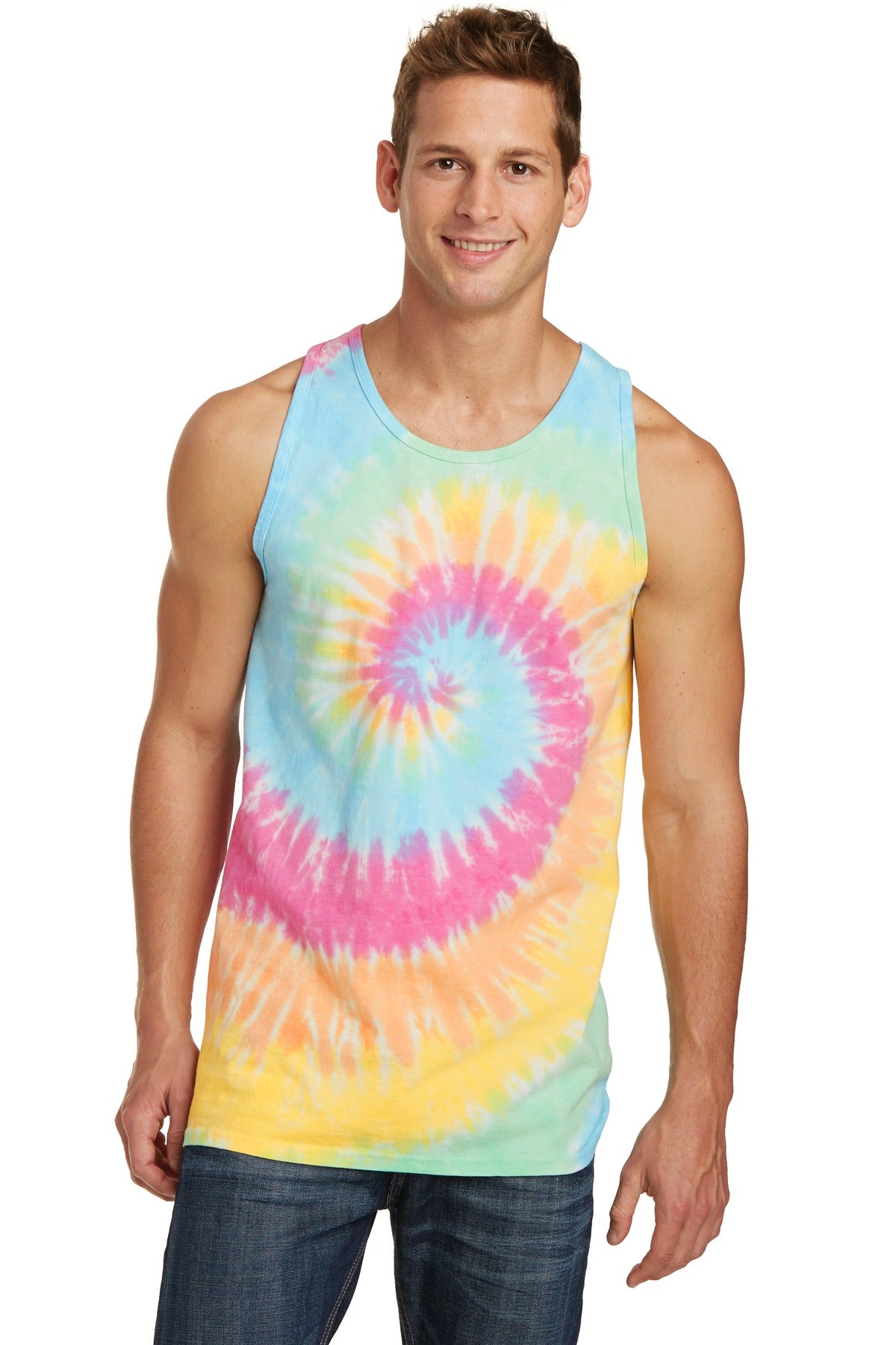 Port &amp; Company® Tie-Dye Tank Top.  PC147TT